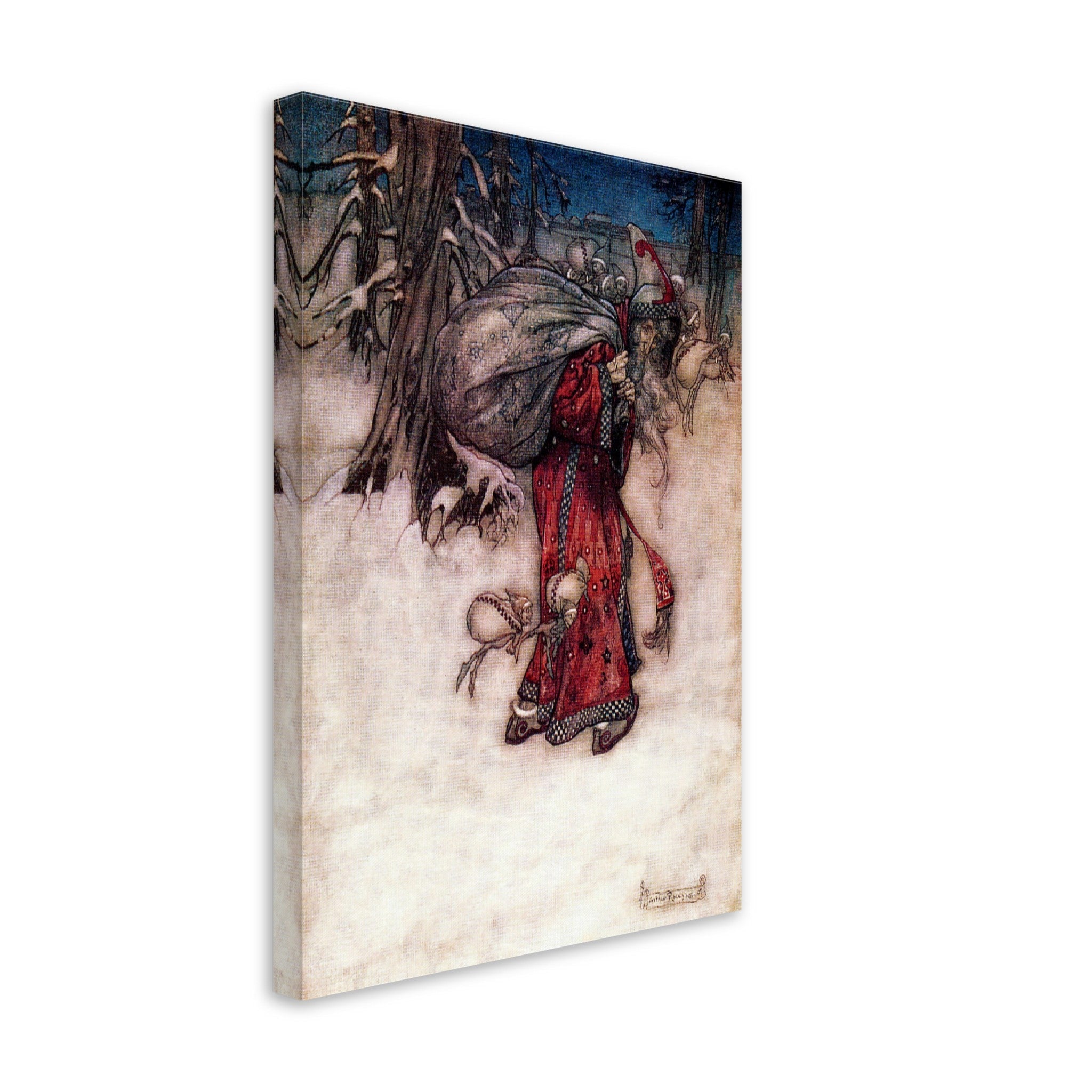 Vintage Santa Canvas Print - Arthur Rackham Santa Claus - Arthur Rackham Canvas - WallArtPrints4U