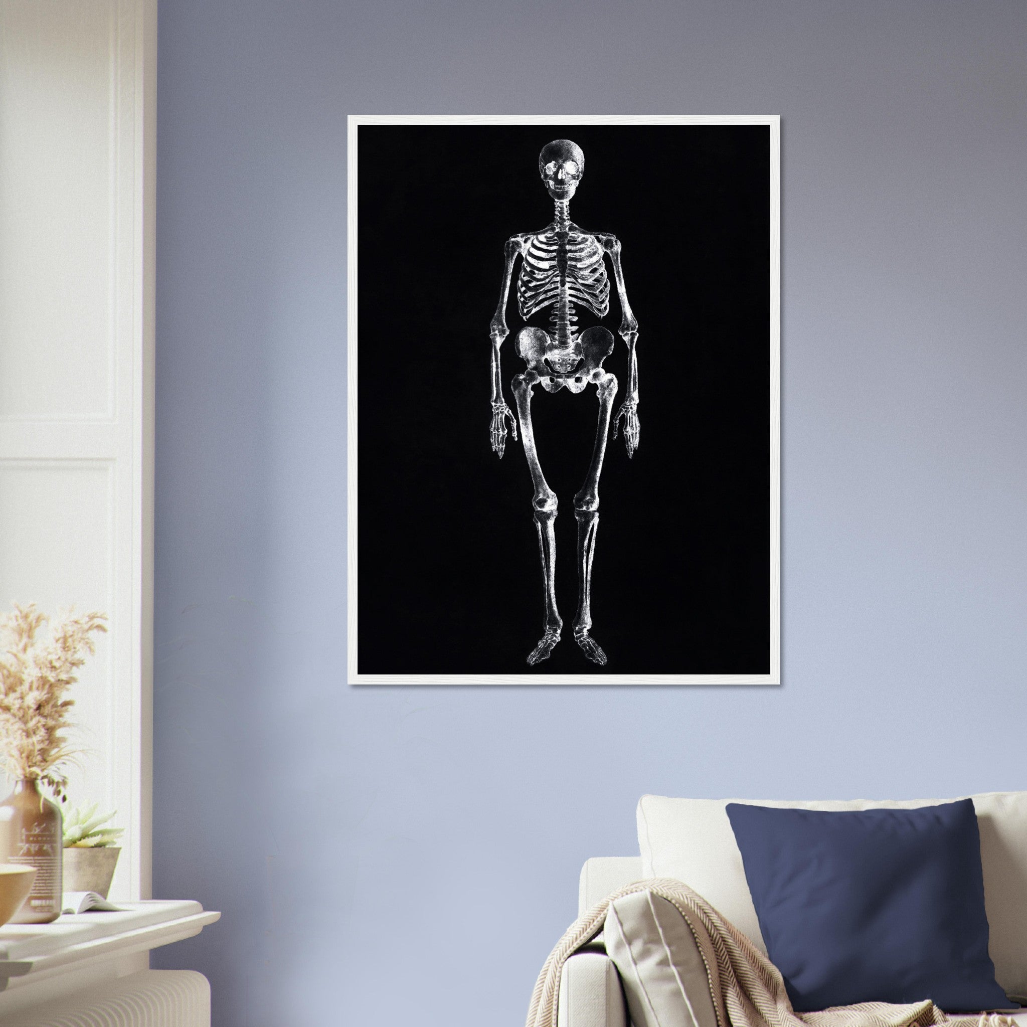Vintage Skeleton Framed Print - Human Skeleton Framed - George Stubbs UK, EU USA Domestic Shipping - WallArtPrints4U