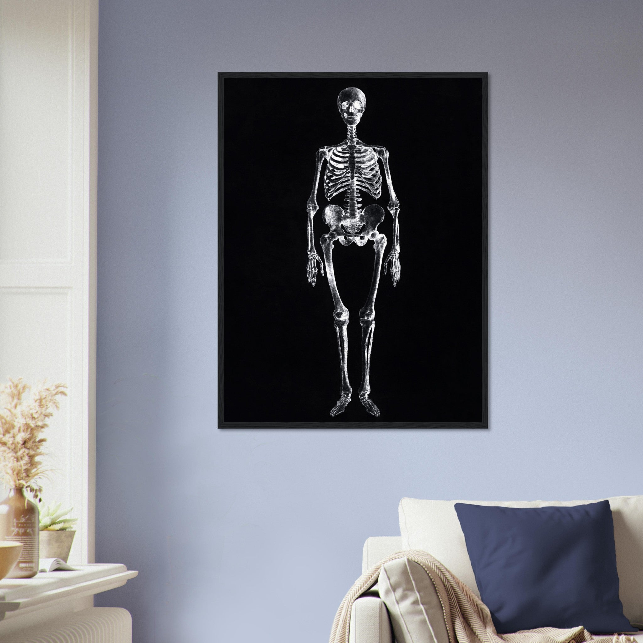 Vintage Skeleton Framed Print - Human Skeleton Framed - George Stubbs UK, EU USA Domestic Shipping - WallArtPrints4U