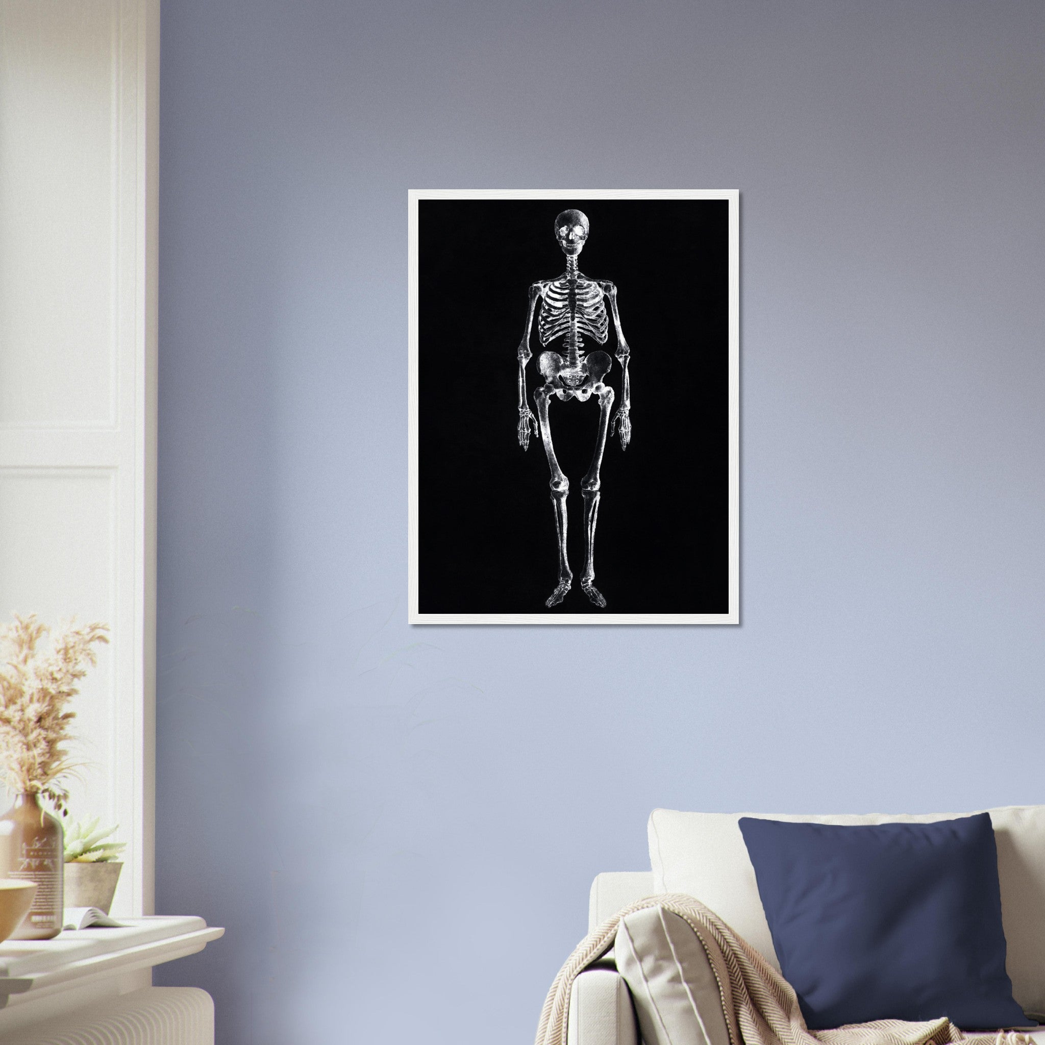 Vintage Skeleton Framed Print - Human Skeleton Framed - George Stubbs UK, EU USA Domestic Shipping - WallArtPrints4U