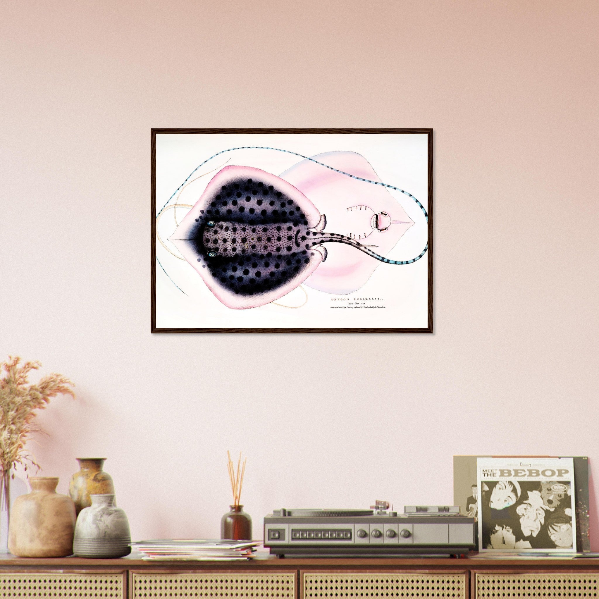 Vintage Stingray Framed Print, John Gray , Vintage Stingray Framed - Stingray Wall Art Framed Print - WallArtPrints4U