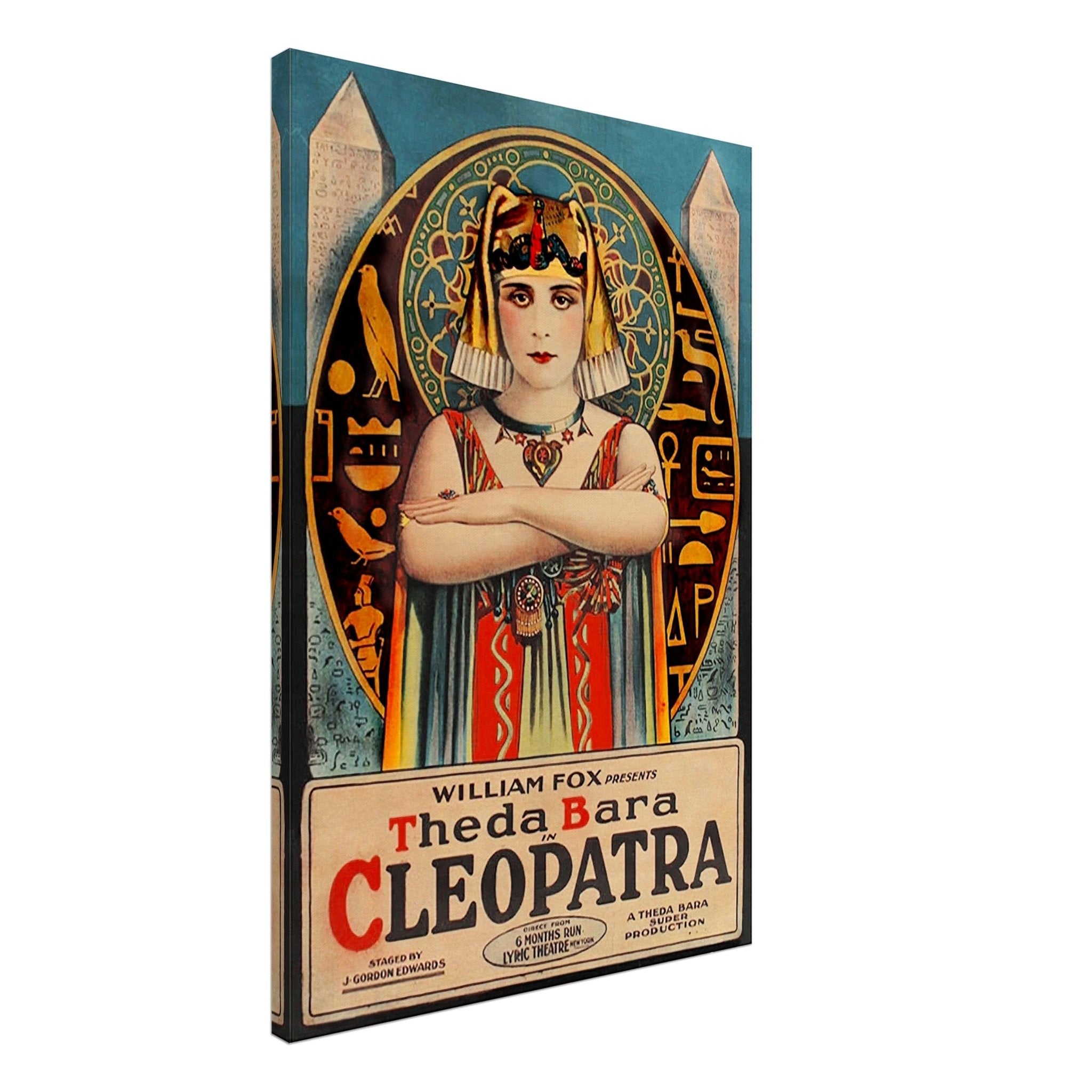 Vintage Theda Bara Canvas, Vintage Cleopatra Movie Photo 1917 Theda Bara Canvas Print - WallArtPrints4U