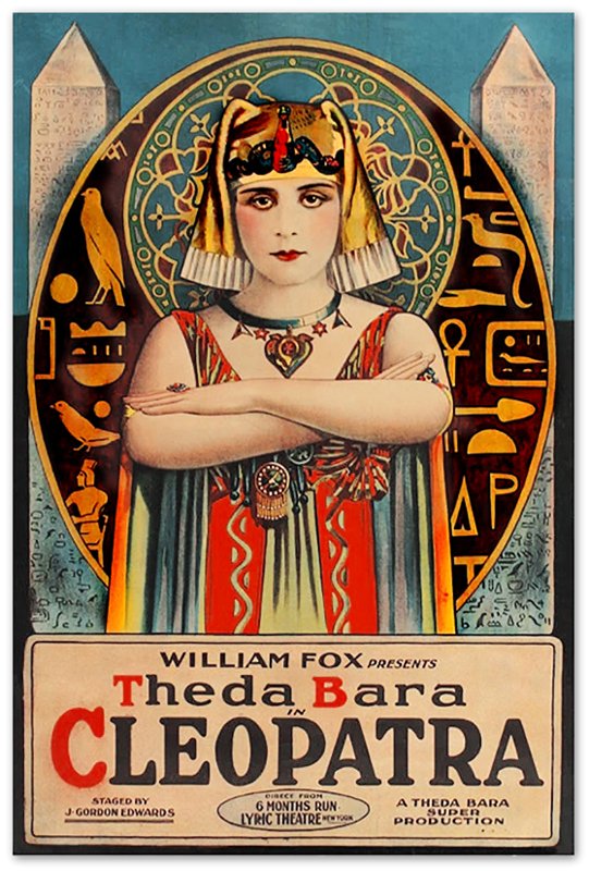 Vintage Theda Bara Poster, Vintage Cleopatra Movie Photo 1917 Theda Bara Print - WallArtPrints4U