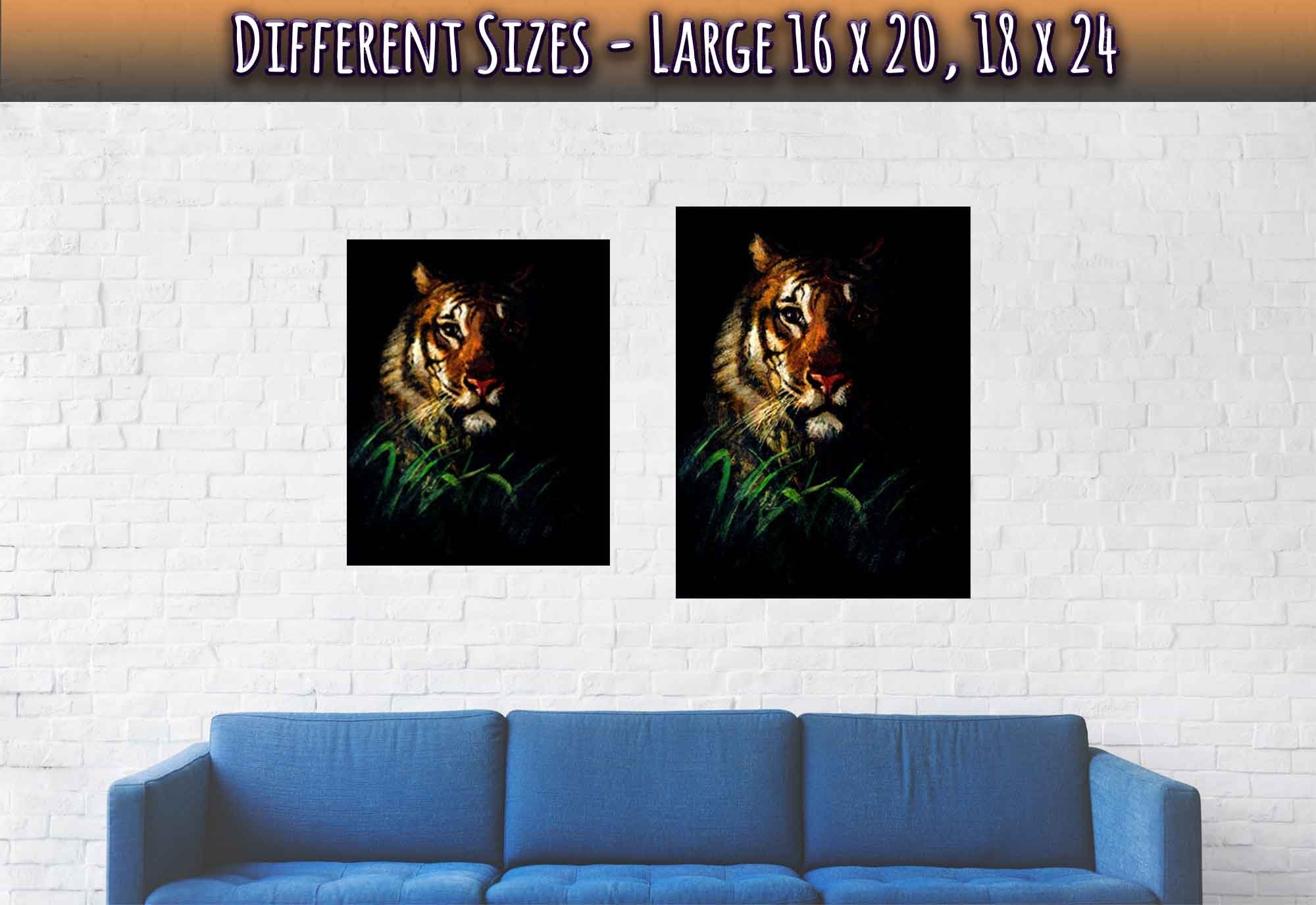 Vintage Tiger Poster, Tigers Head Abbot Handerson Print 1900'S - WallArtPrints4U