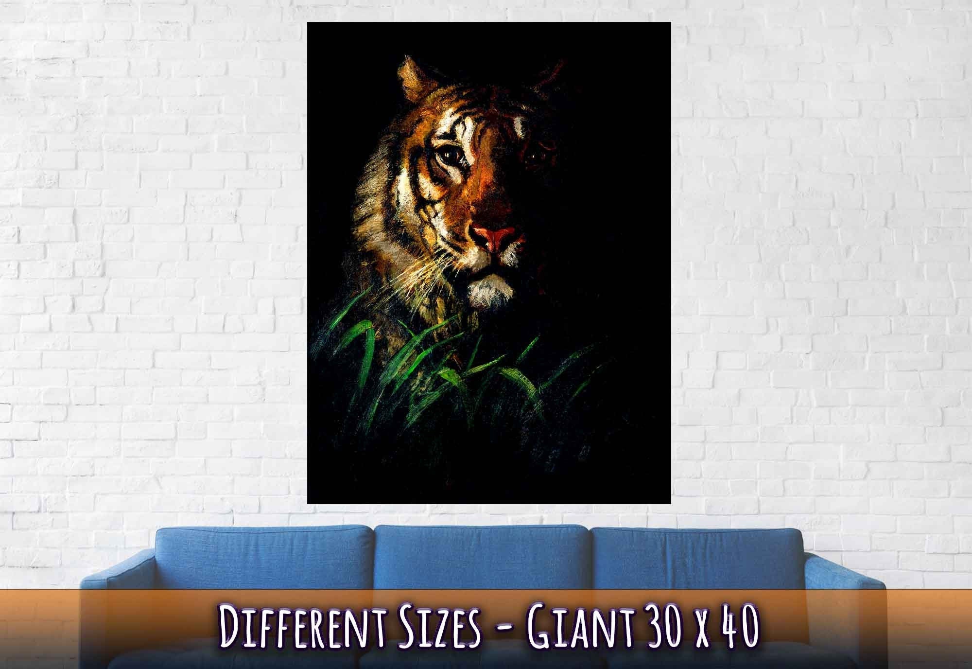 Vintage Tiger Poster, Tigers Head Abbot Handerson Print 1900'S - WallArtPrints4U
