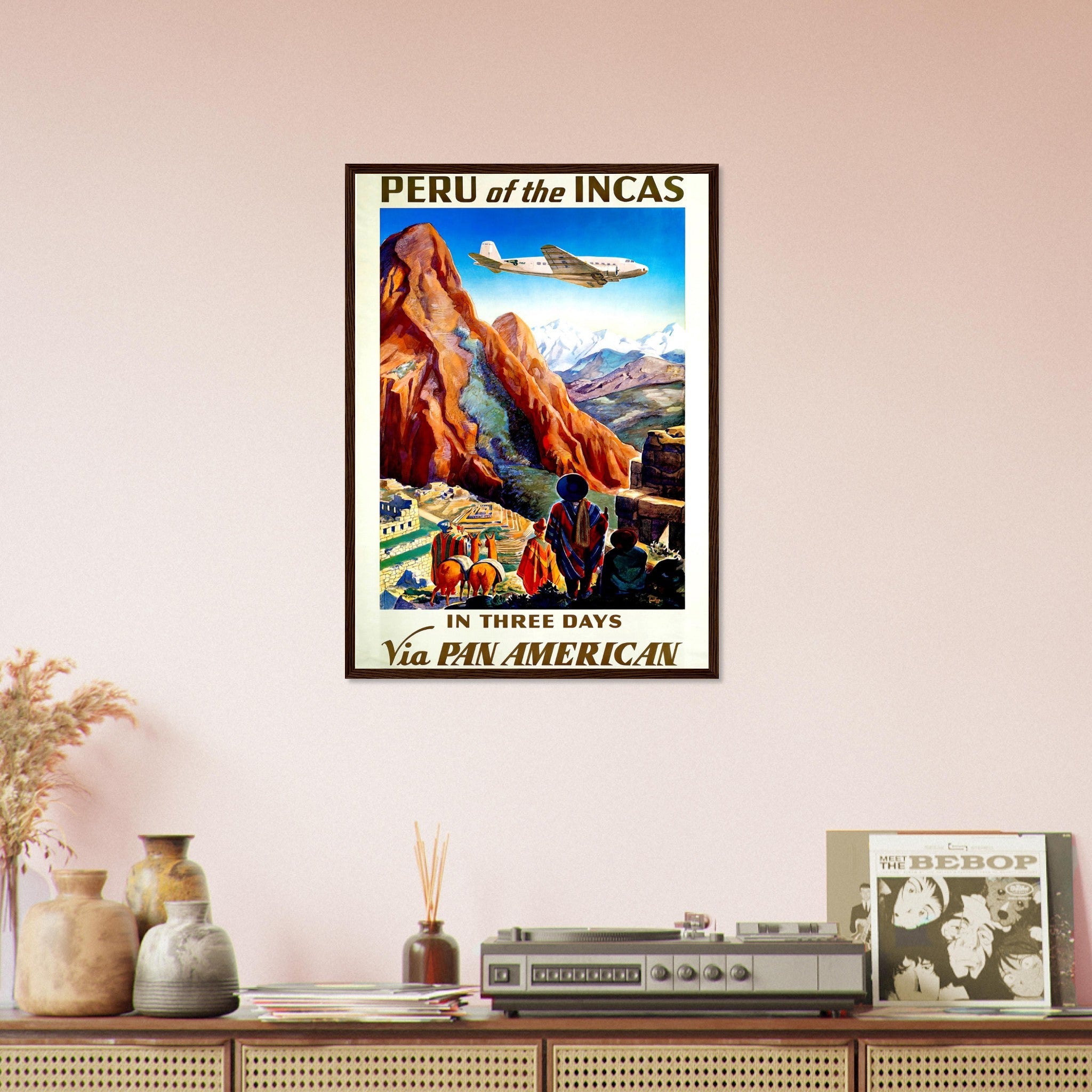 Vintage Travel Framed Peru - Peru Of The Incas - Travel Framed Print Peru - WallArtPrints4U