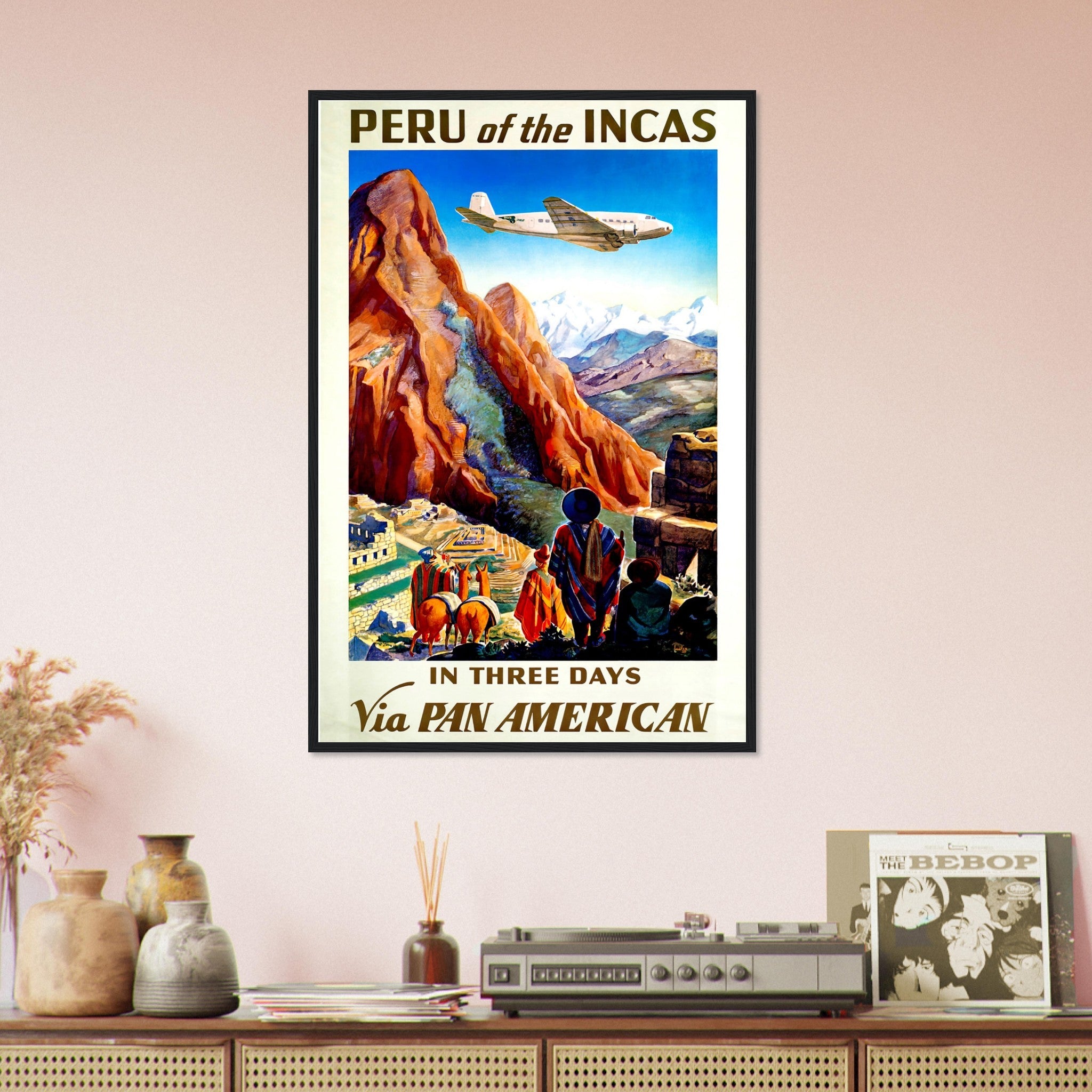 Vintage Travel Framed Peru - Peru Of The Incas - Travel Framed Print Peru - WallArtPrints4U