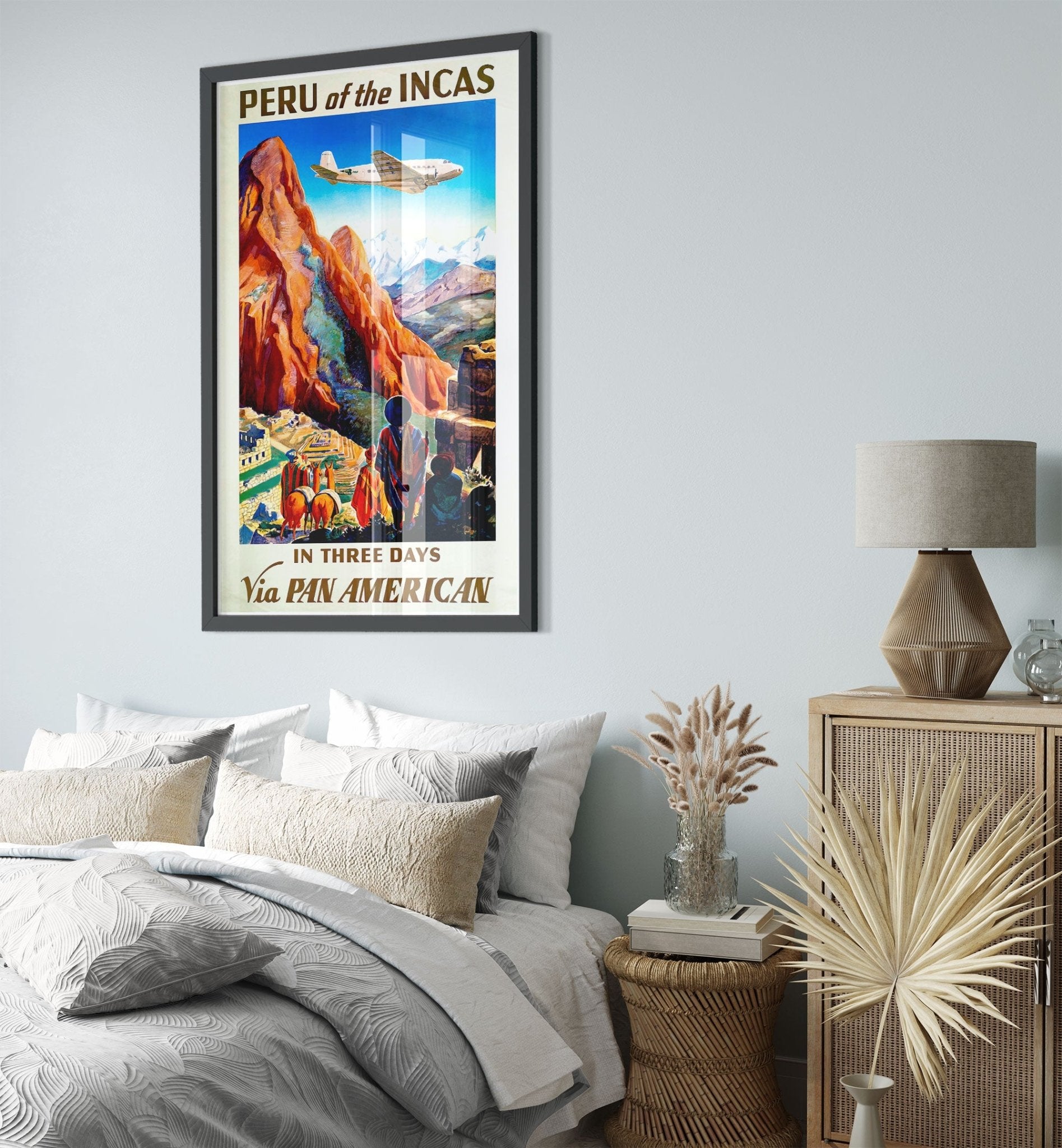 Vintage Travel Framed Peru - Peru Of The Incas - Travel Framed Print Peru - WallArtPrints4U