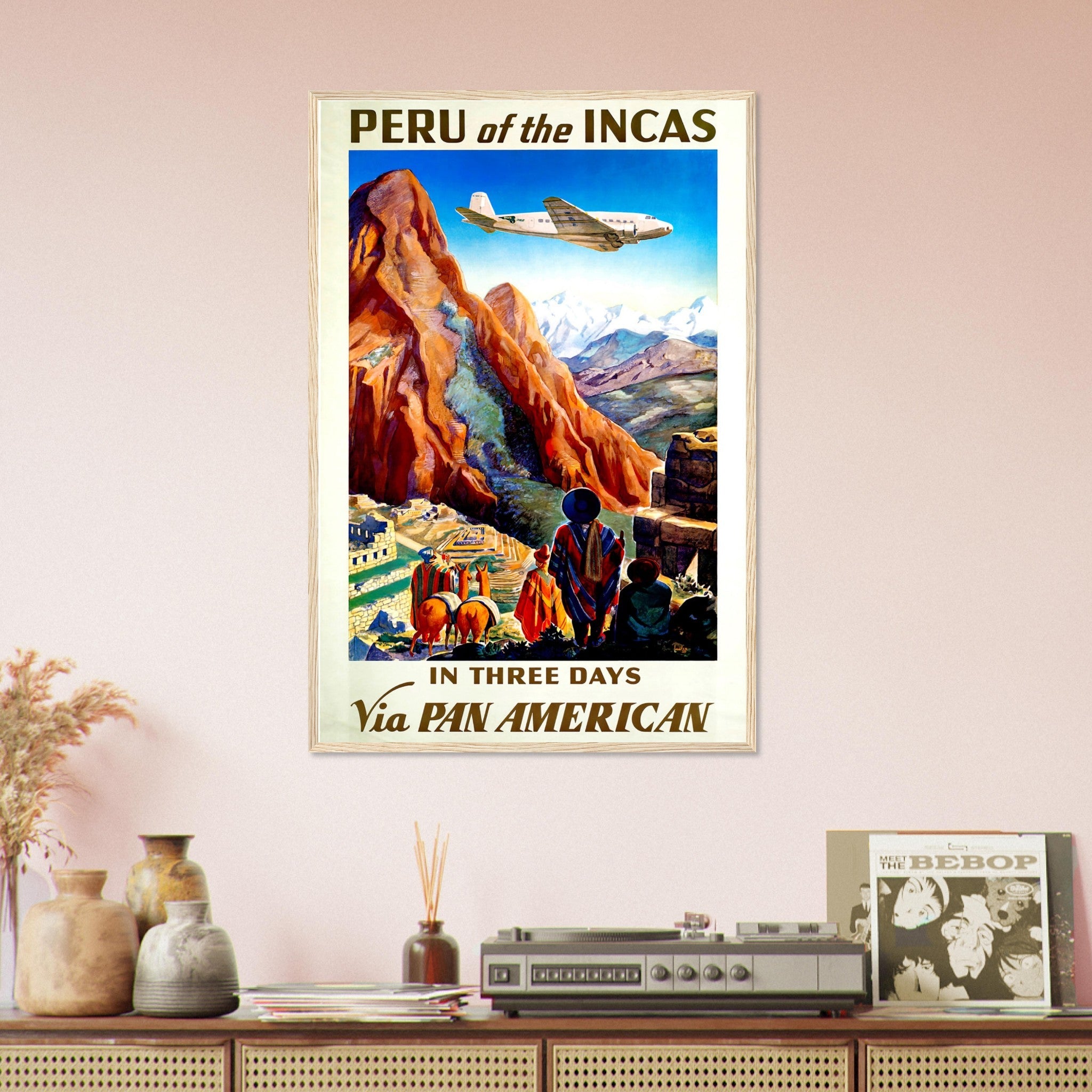 Vintage Travel Framed Peru - Peru Of The Incas - Travel Framed Print Peru - WallArtPrints4U