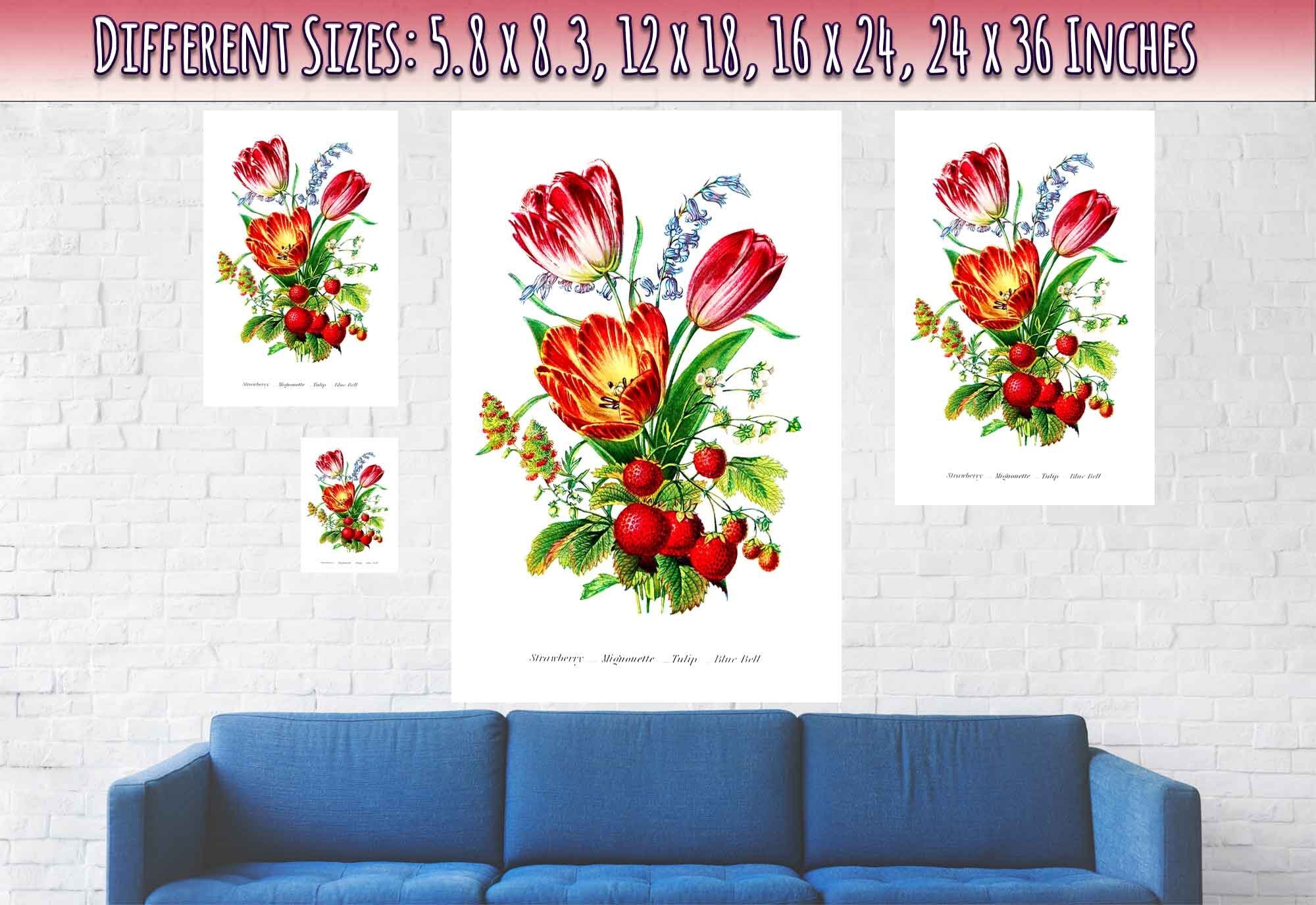 Vintage Tulip Poster Print - Flower Wall Art - Robert Tyas The Language Of Flowers 1896 - WallArtPrints4U