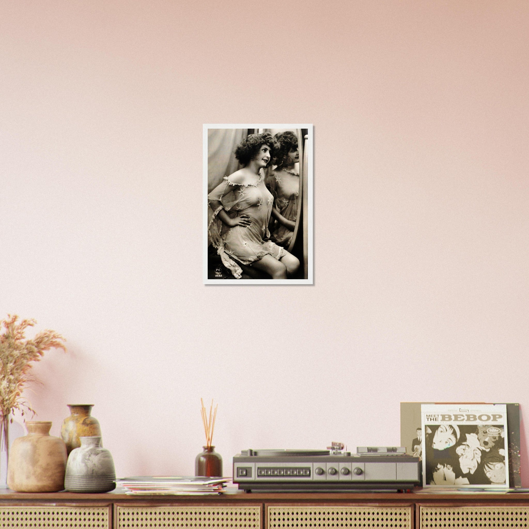 Vintage Victorian Nude Framed Topless Victorian Erotica Pin Up 1833 - WallArtPrints4U