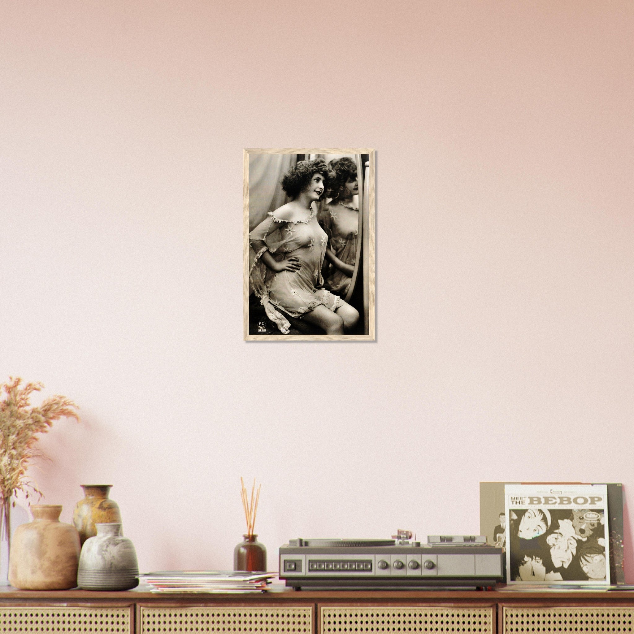Vintage Victorian Nude Framed Topless Victorian Erotica Pin Up 1833 - WallArtPrints4U