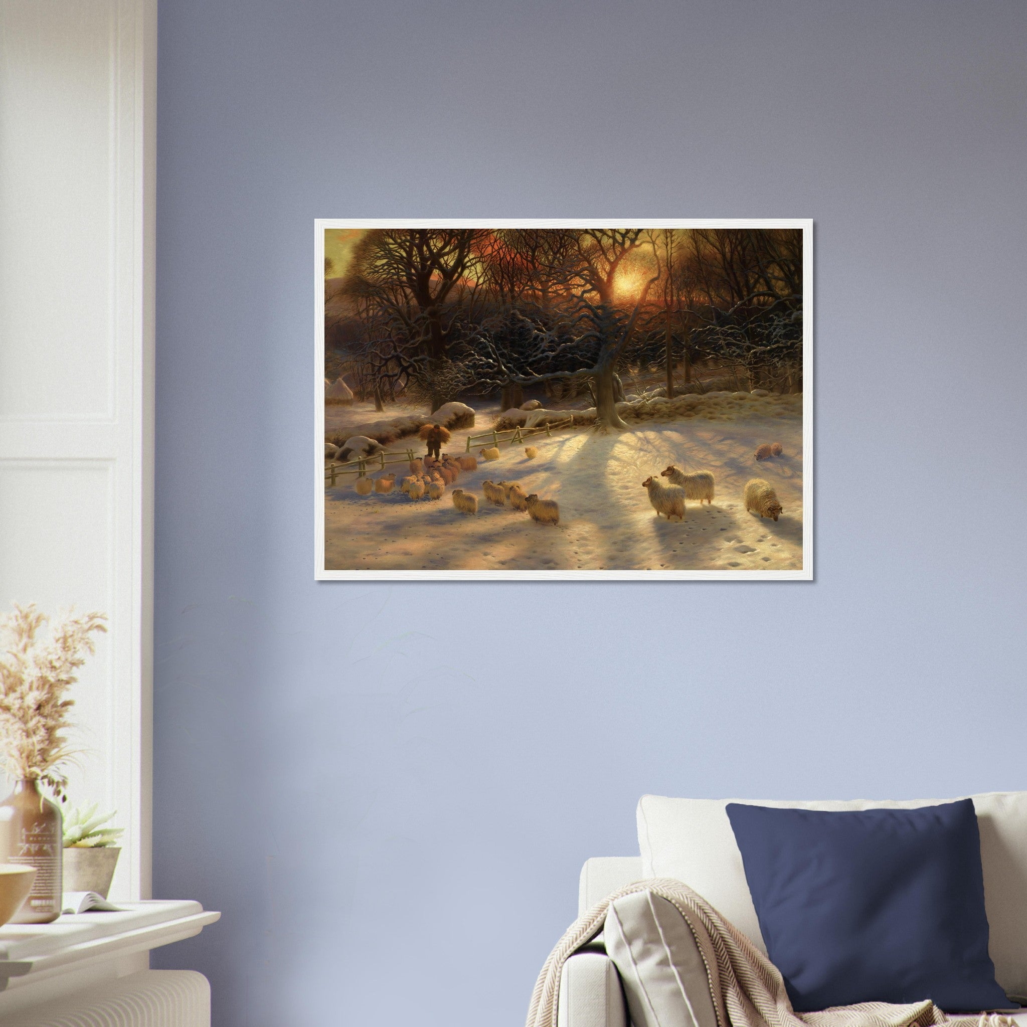 Vintage Winter Framed, Shortening Winters Day Is Near A Close Framed Print, Joseph Farquharson 1903 - WallArtPrints4U
