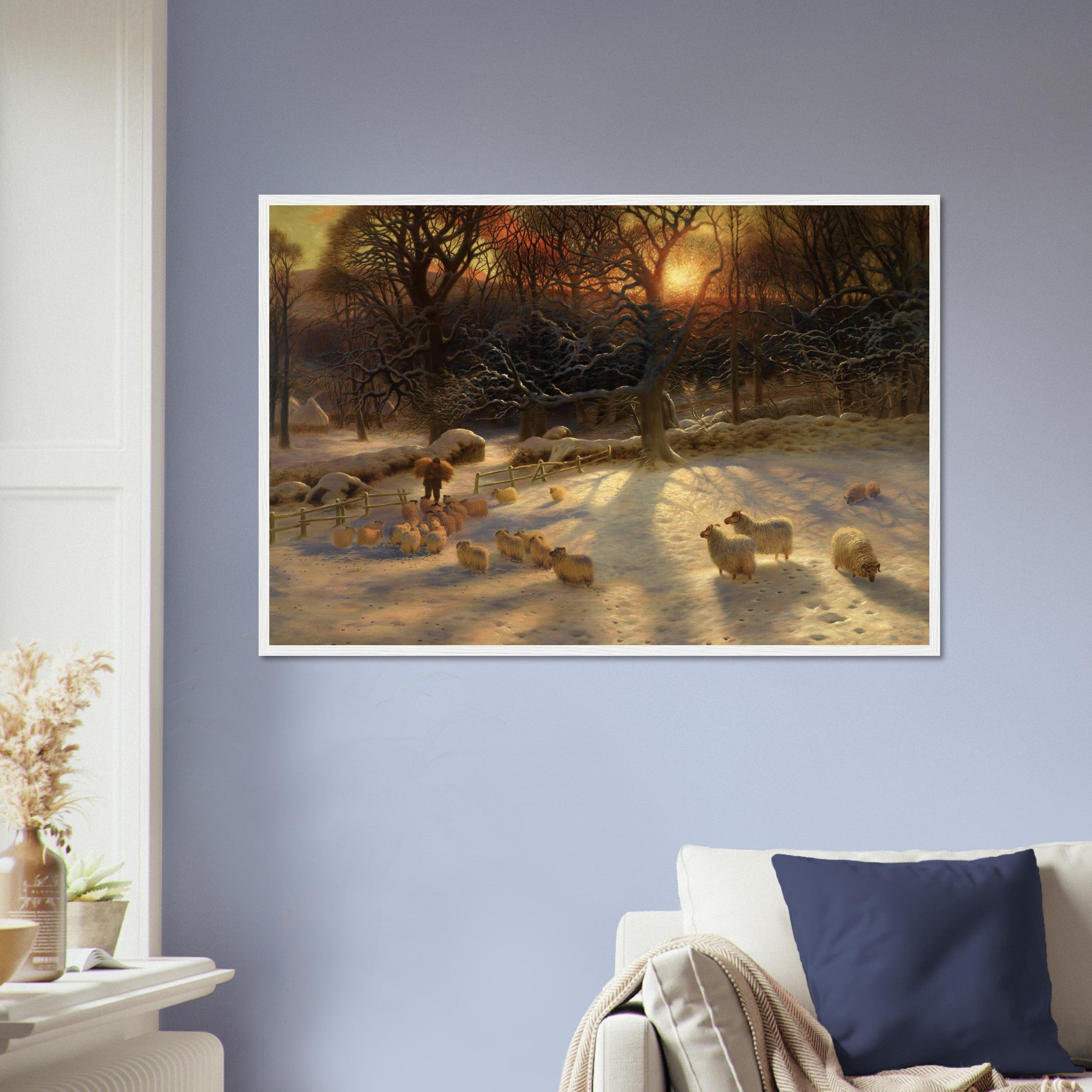 Vintage Winter Framed, Shortening Winters Day Is Near A Close Framed Print, Joseph Farquharson 1903 - WallArtPrints4U