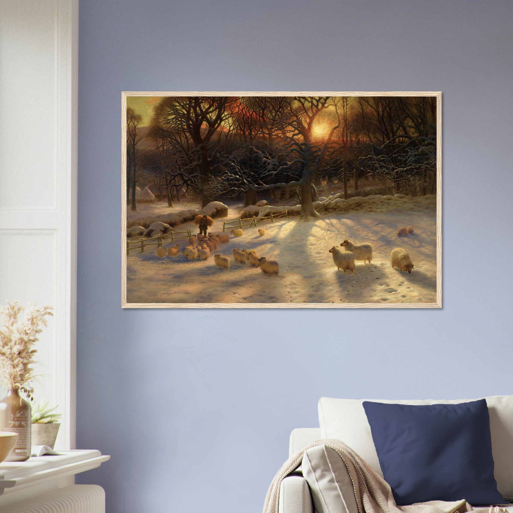 Vintage Winter Framed, Shortening Winters Day Is Near A Close Framed Print, Joseph Farquharson 1903 - WallArtPrints4U