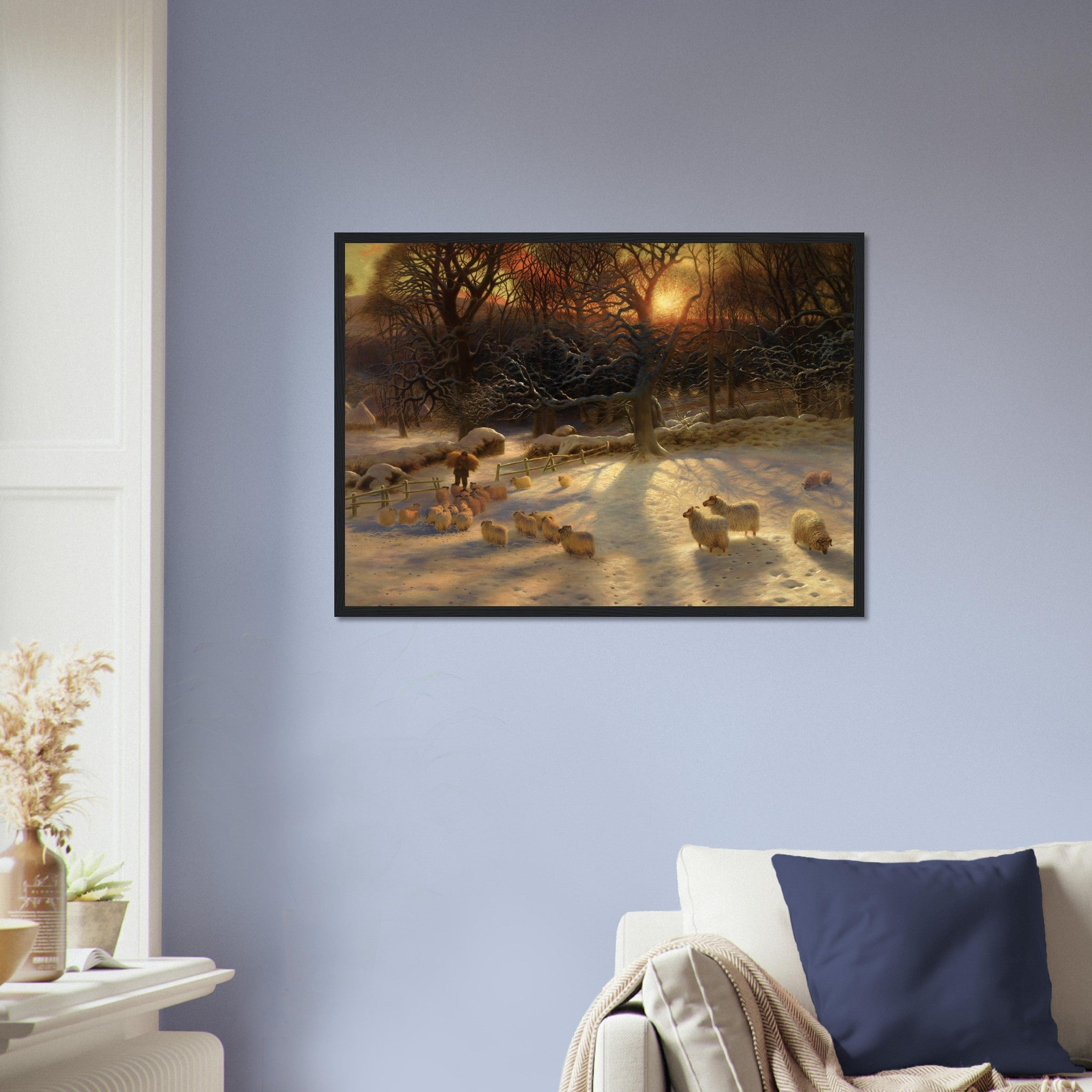 Vintage Winter Framed, Shortening Winters Day Is Near A Close Framed Print, Joseph Farquharson 1903 - WallArtPrints4U
