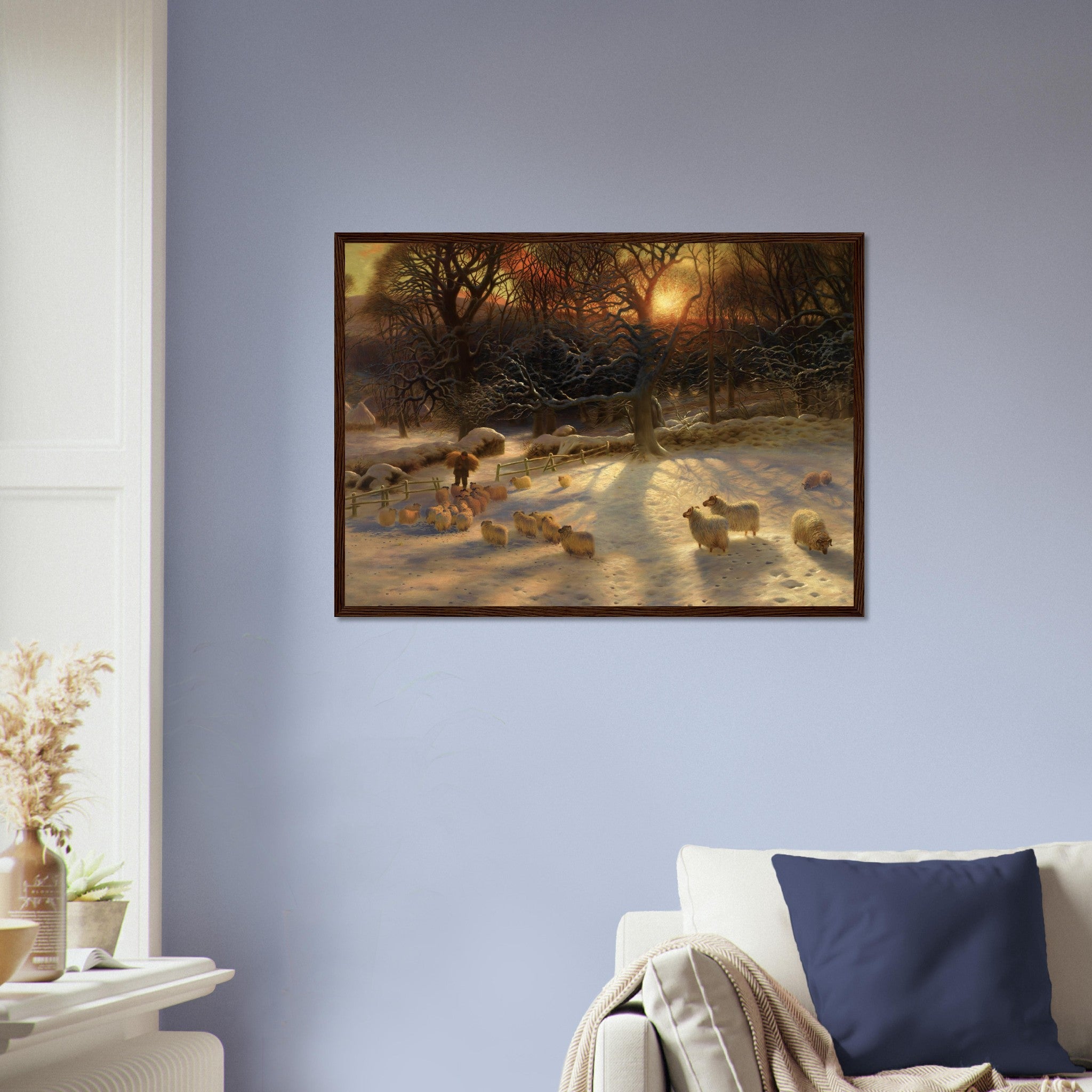 Vintage Winter Framed, Shortening Winters Day Is Near A Close Framed Print, Joseph Farquharson 1903 - WallArtPrints4U