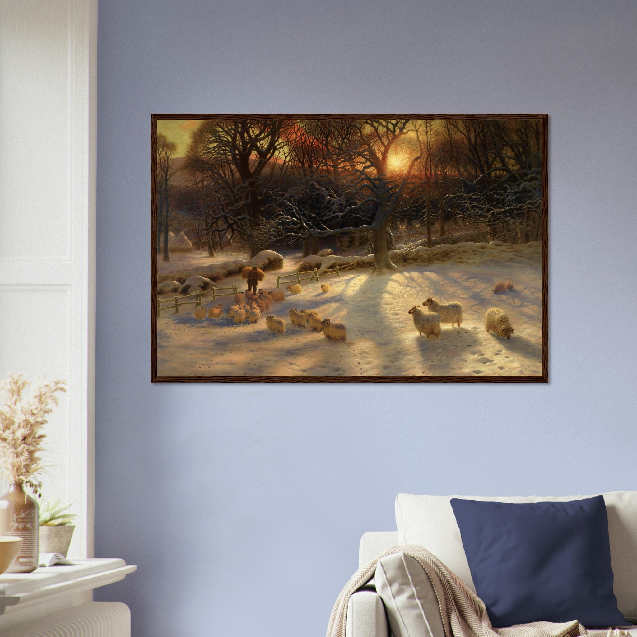Vintage Winter Framed, Shortening Winters Day Is Near A Close Framed Print, Joseph Farquharson 1903 - WallArtPrints4U