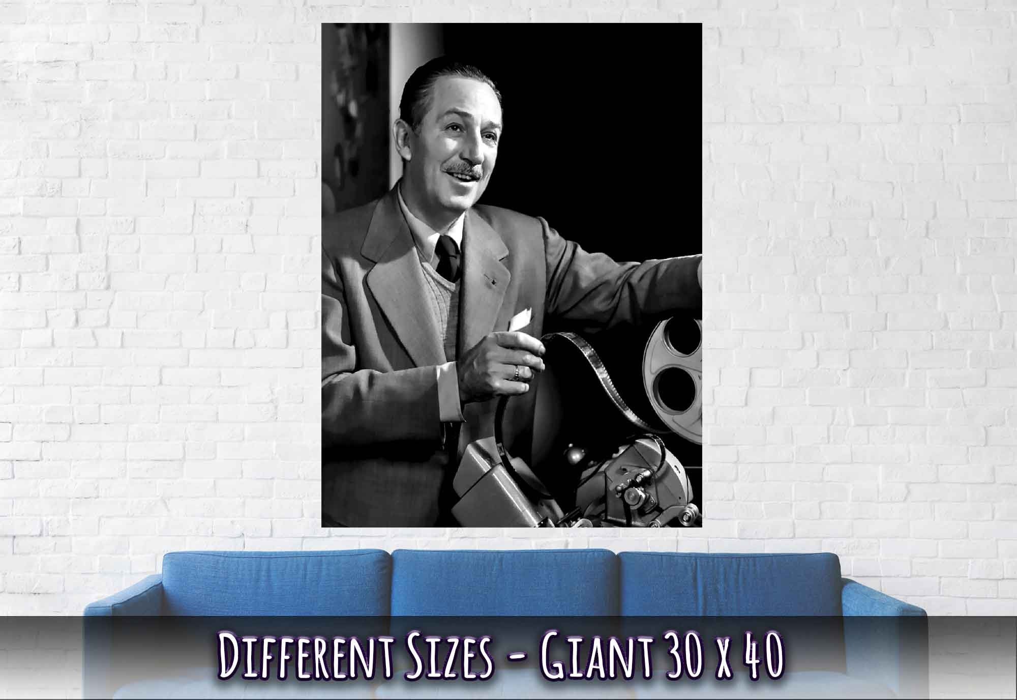 Walt Disney Poster, Vintage Photo - Iconic Walt Disney Print - WallArtPrints4U