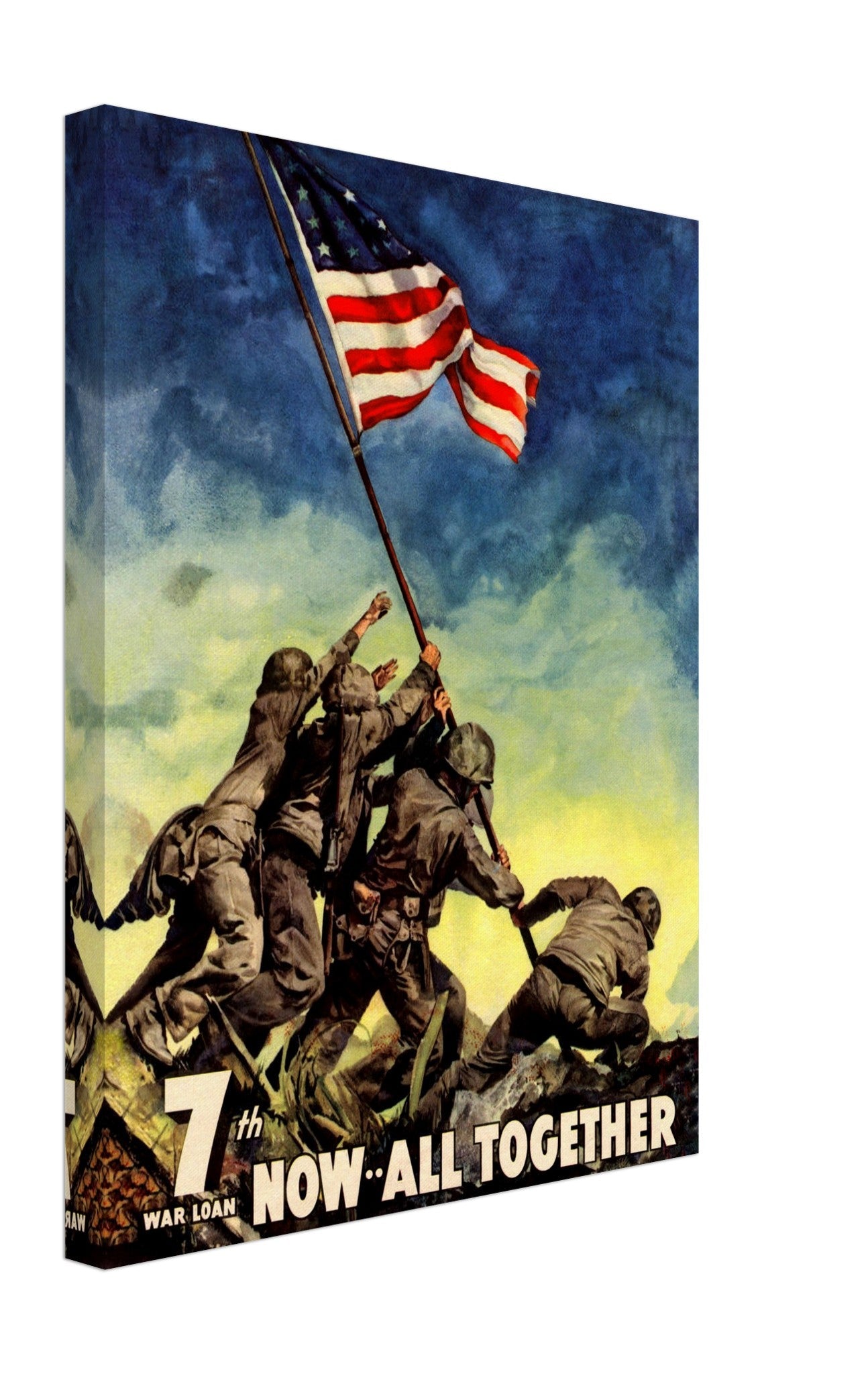 War World 2 Canvas, 7th War Loan All Together Now Canvas Print, Launched To Boost Bond Sales - WallArtPrints4U