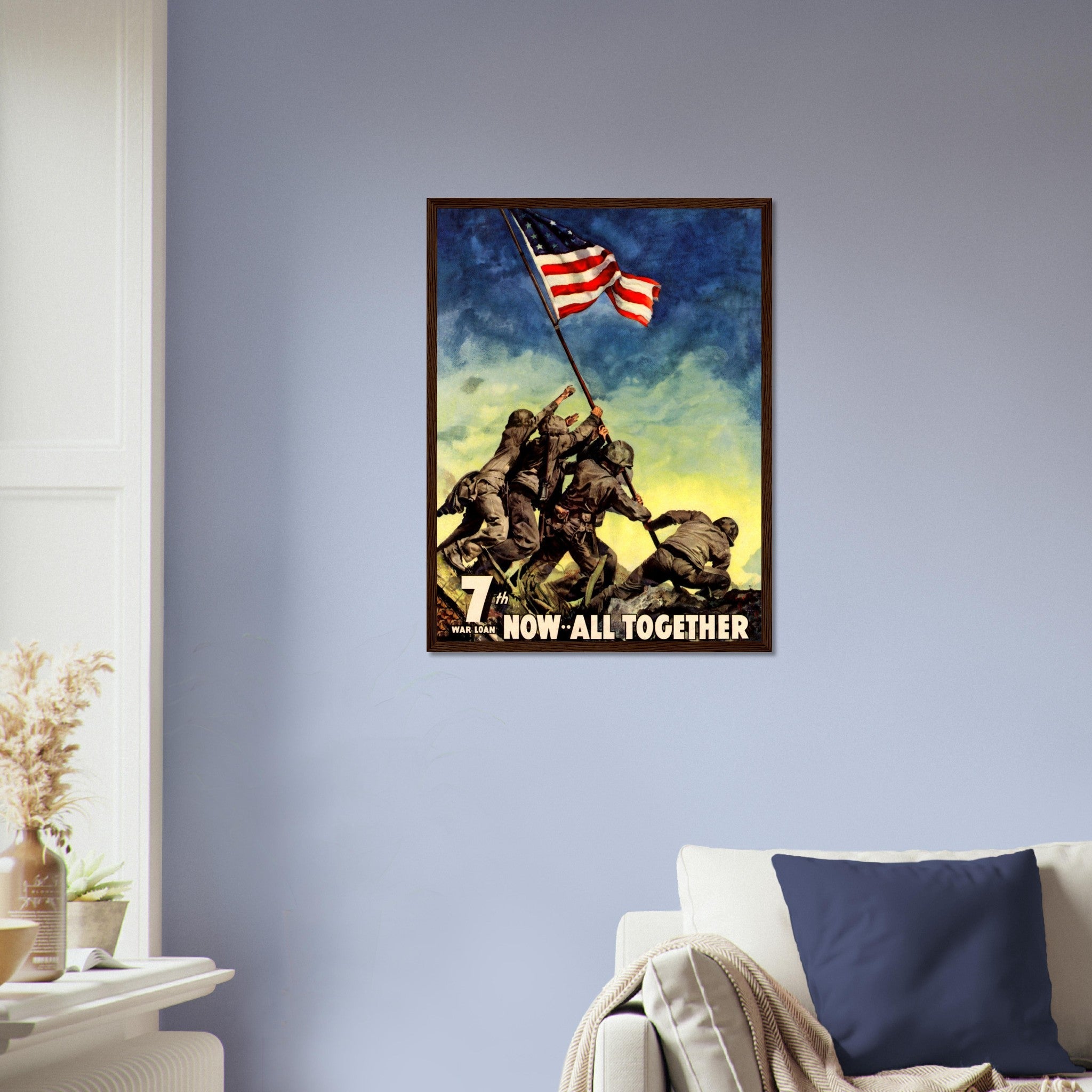 War World 2 Framed, 7th War Loan All Together Now Framed Print, Launched To Boost Bond Sales - WallArtPrints4U