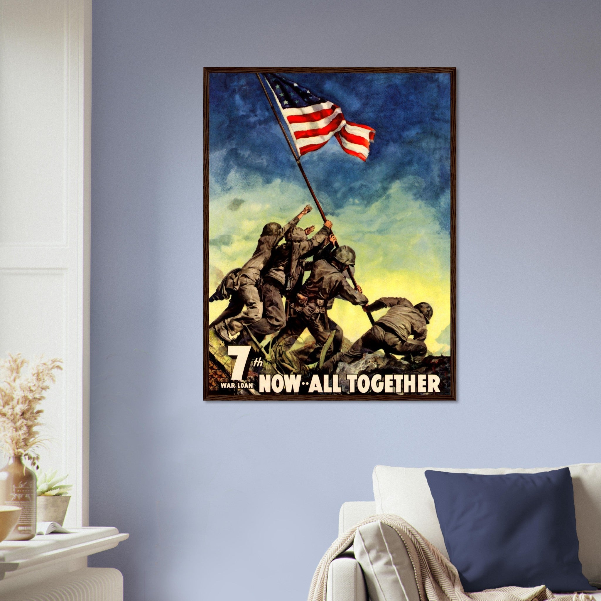 War World 2 Framed, 7th War Loan All Together Now Framed Print, Launched To Boost Bond Sales - WallArtPrints4U