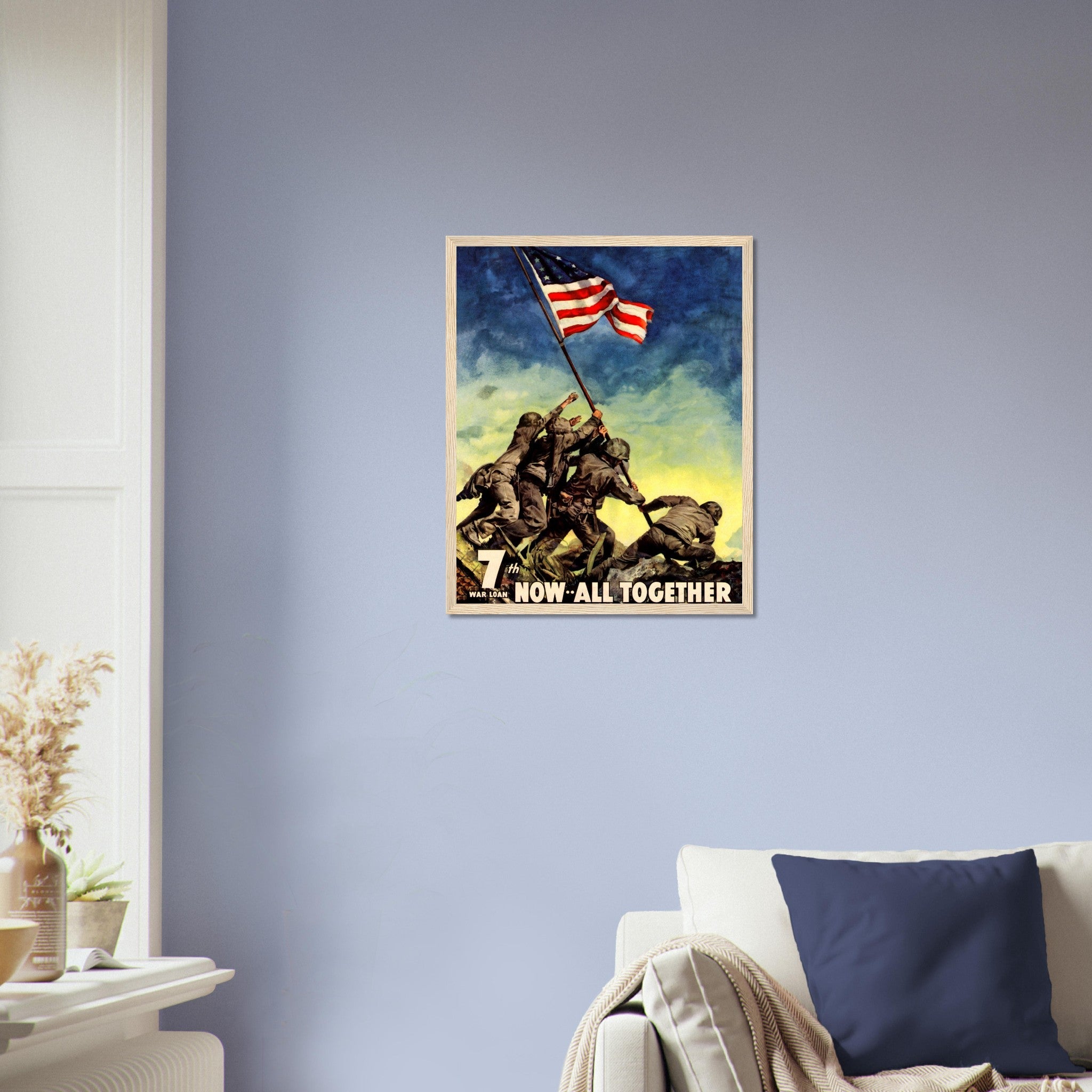 War World 2 Framed, 7th War Loan All Together Now Framed Print, Launched To Boost Bond Sales - WallArtPrints4U