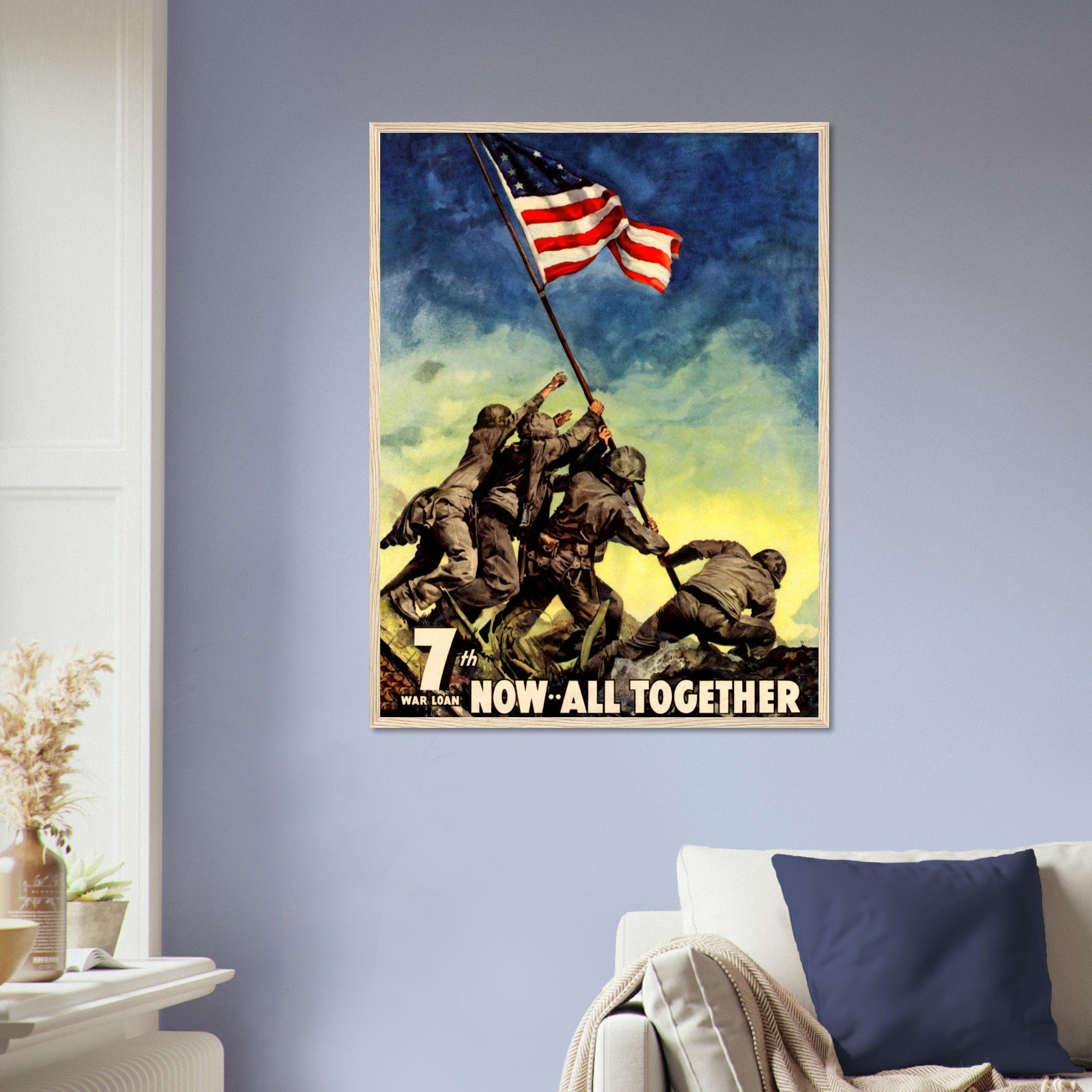 War World 2 Framed, 7th War Loan All Together Now Framed Print, Launched To Boost Bond Sales - WallArtPrints4U