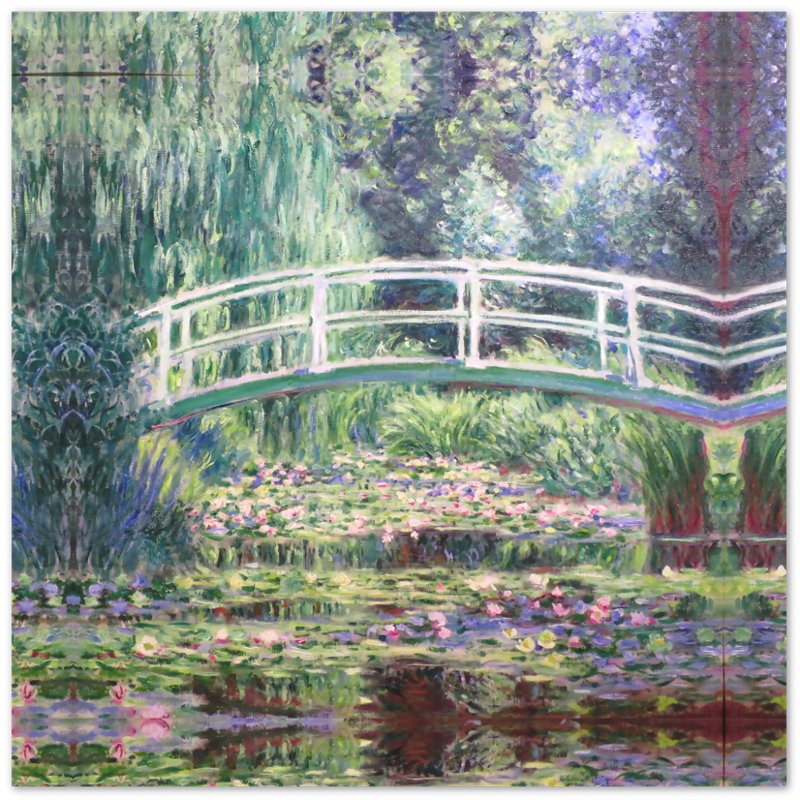 Water Lily Pond Poster, Japanese Bridge Over A Pond Of Water Lilies - Water Lily Pond Print - Claude Monet - WallArtPrints4U