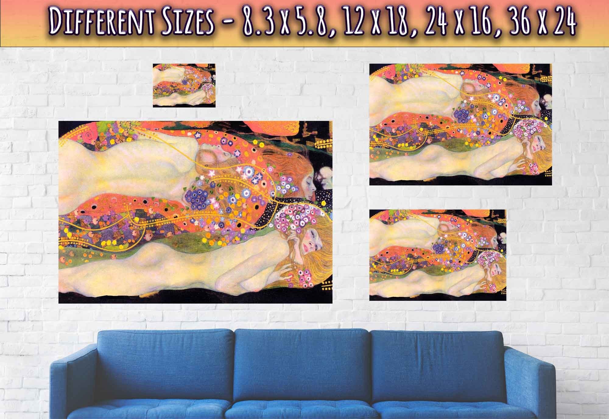 Water Serpents Poster, Gustav Klimt - Water Serpents Ii Print 1907 - WallArtPrints4U