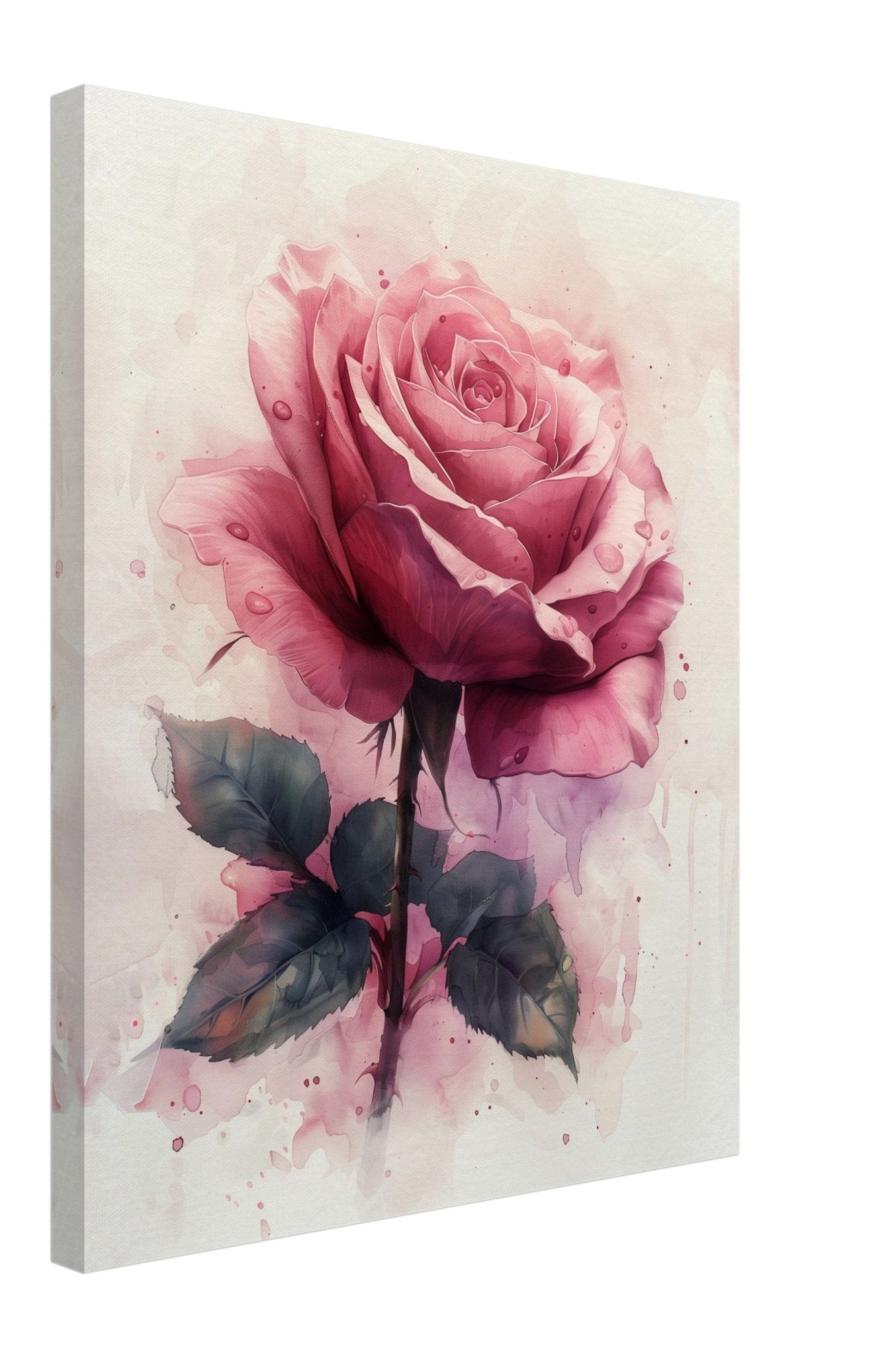 Watercolour Rose Canvas Print. - WallArtPrints4U