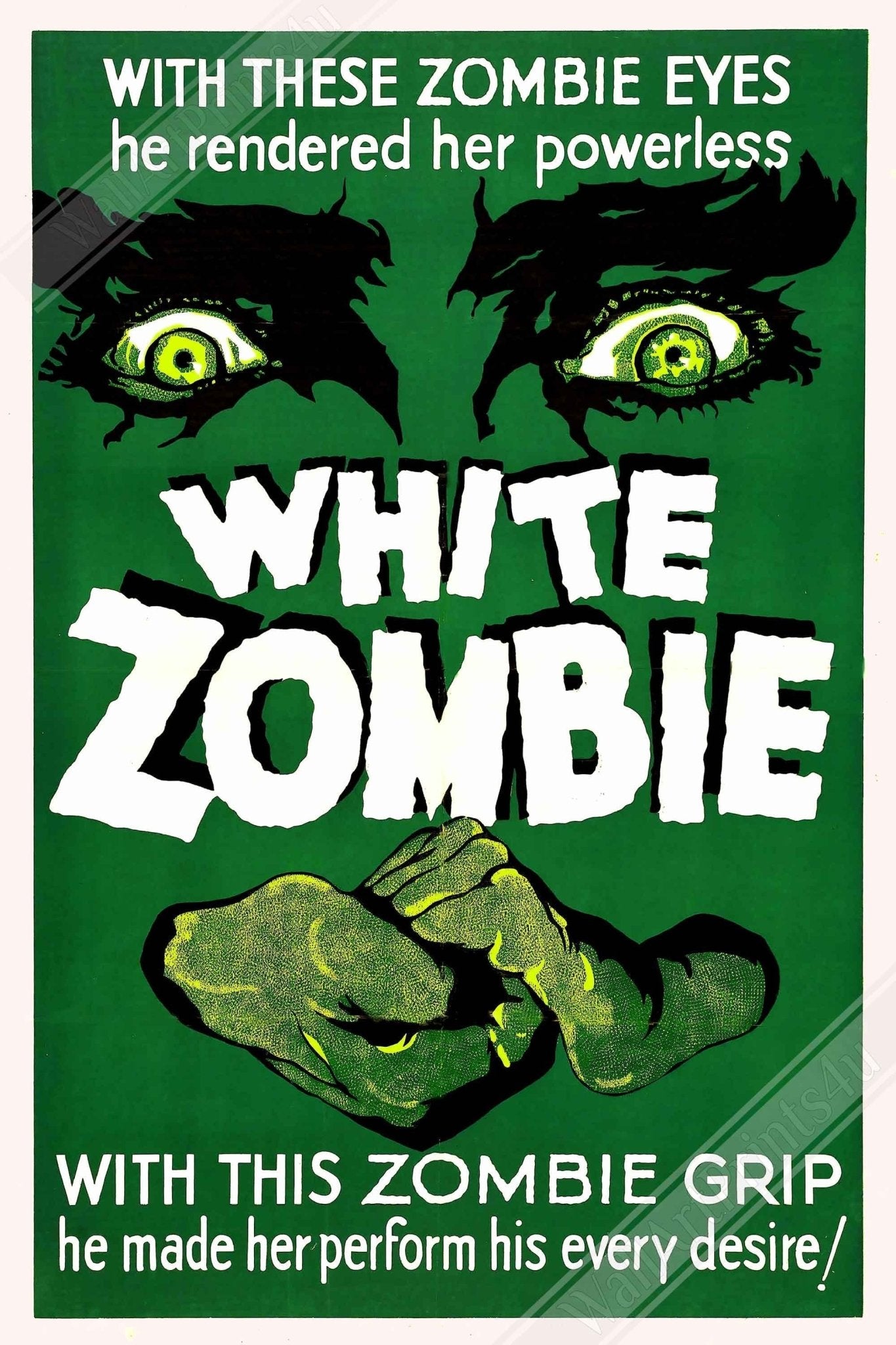 White Zombie Canvas, Vintage Horror Movie Canvas 1932 - Canvas Film Art - Bela Lugosi, Madge Bellamy - WallArtPrints4U
