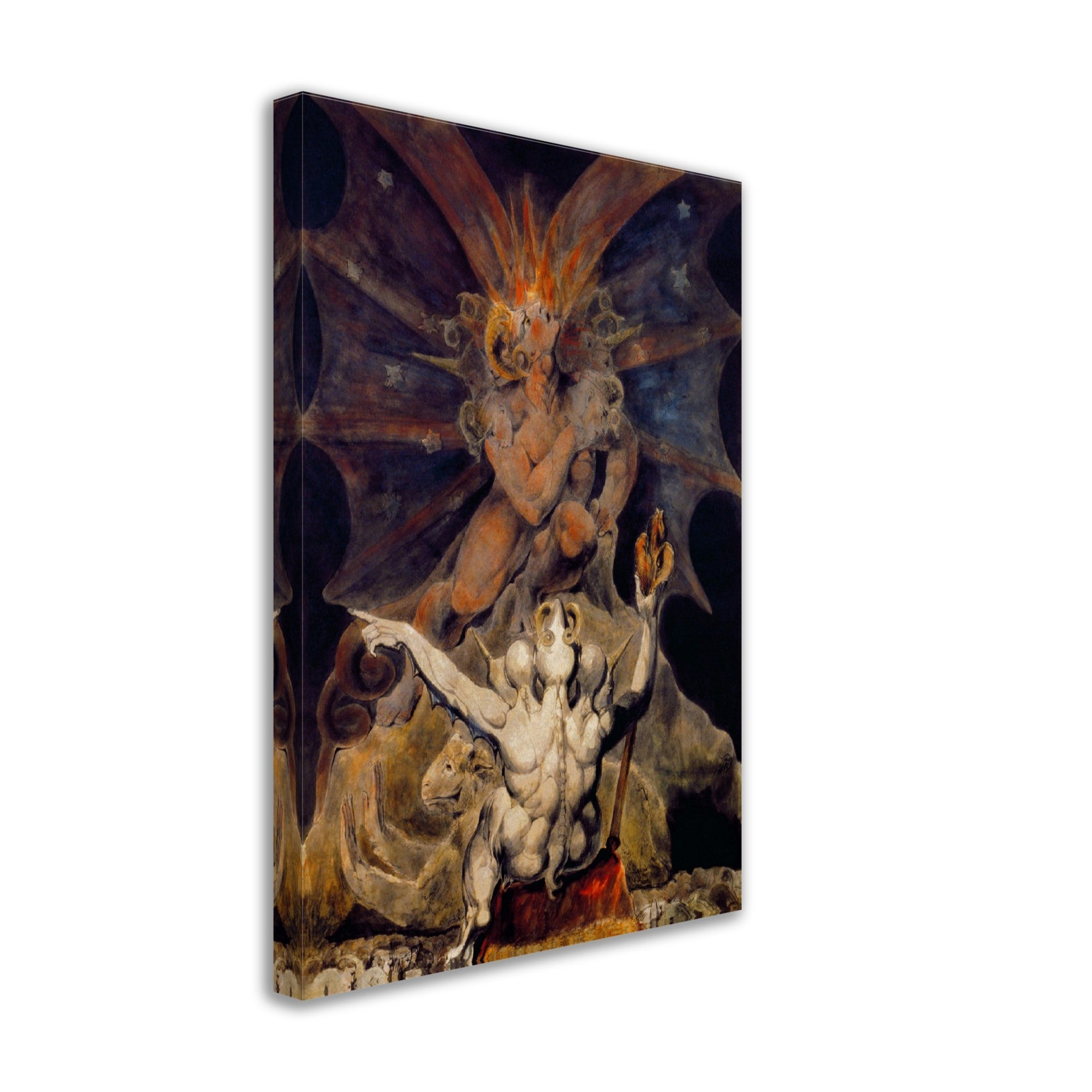 William Blake Canvas, The Number Of The Beast Is 666, End Of Times Canvas - WallArtPrints4U