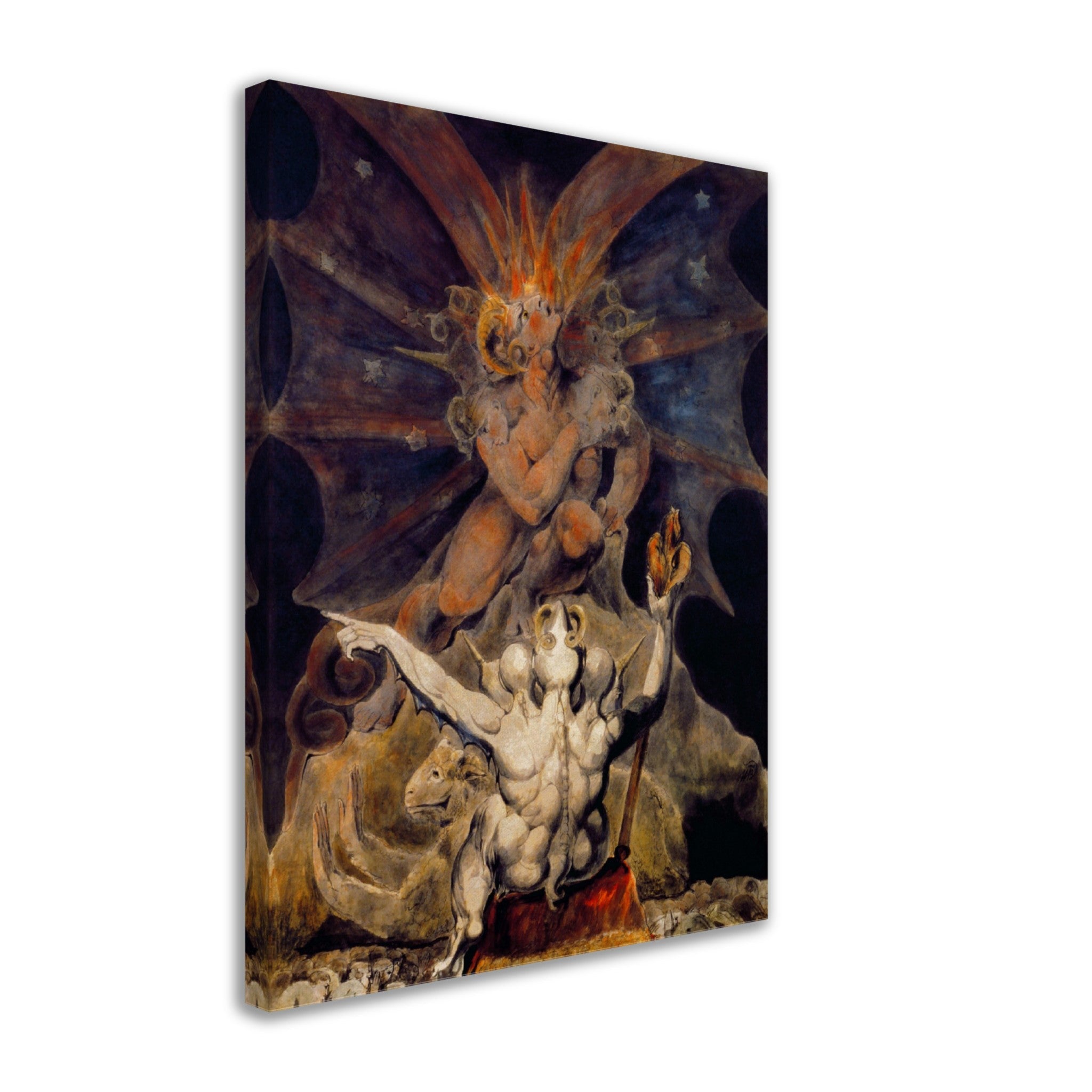 William Blake Canvas, The Number Of The Beast Is 666, End Of Times Canvas - WallArtPrints4U