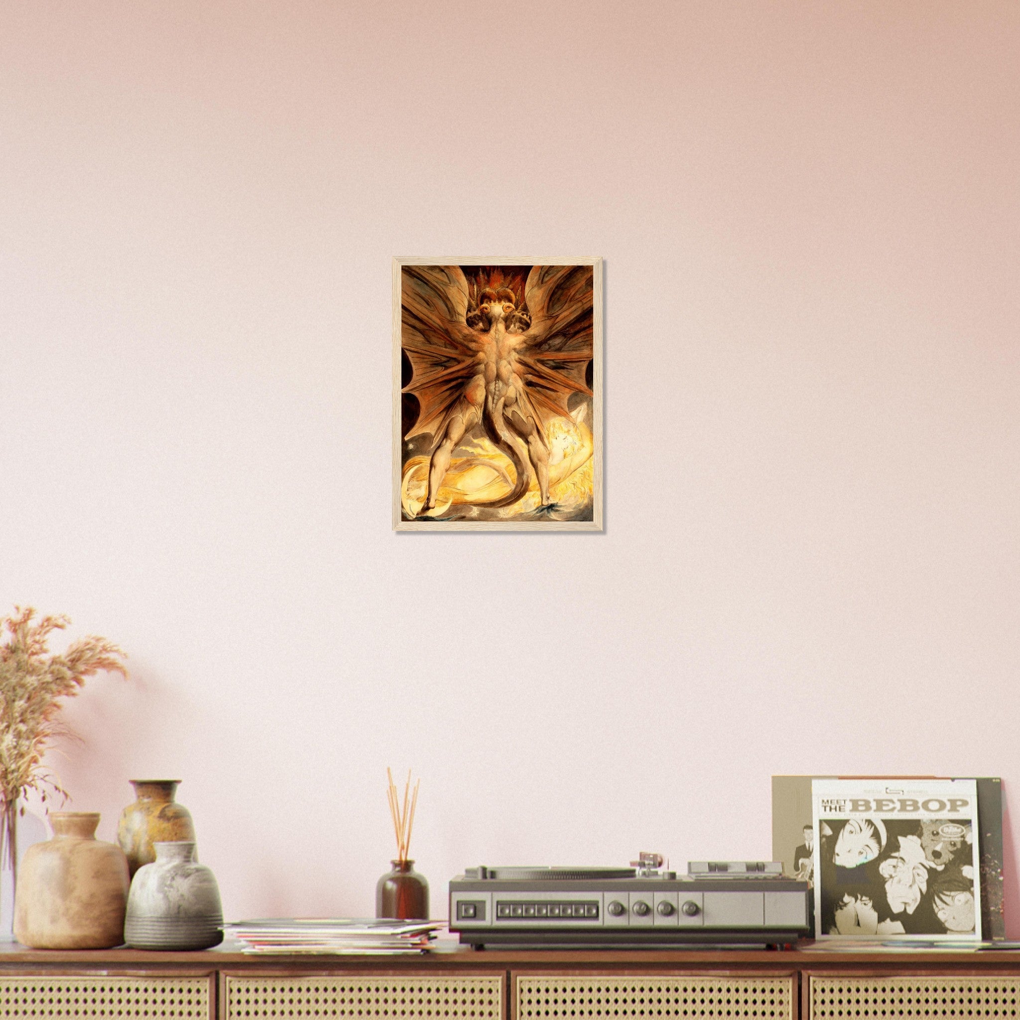 William Blake Framed, The Great Red Dragon And The Woman Clothed In The Sun 1st Painting - WallArtPrints4U