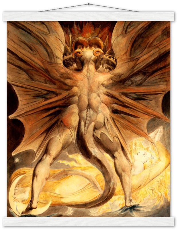 William Blake Poster The Great Red Dragon And The Woman Clothed In The Sun 1st Painting