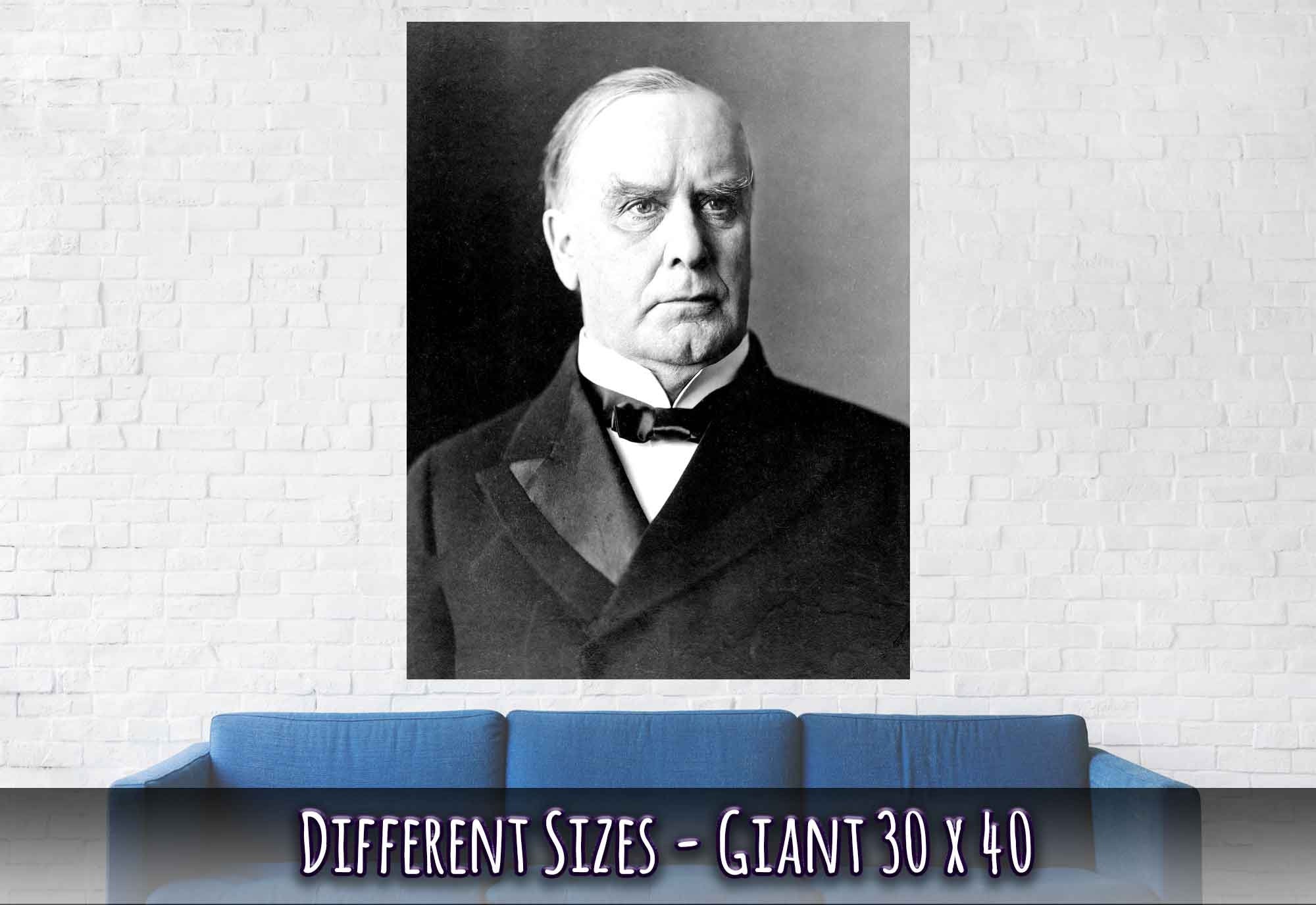 William Mckinley Poster, 25th President Of Usa, Vintage Photo Portrait - William Mckinley Print - WallArtPrints4U