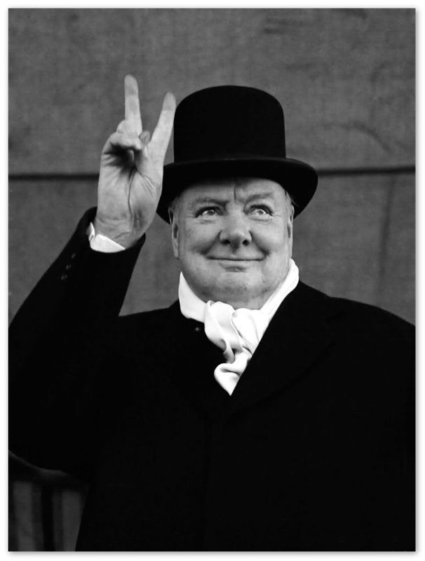 Poster Winston Churchill Avec Cigare – Illustration Tony Rubino