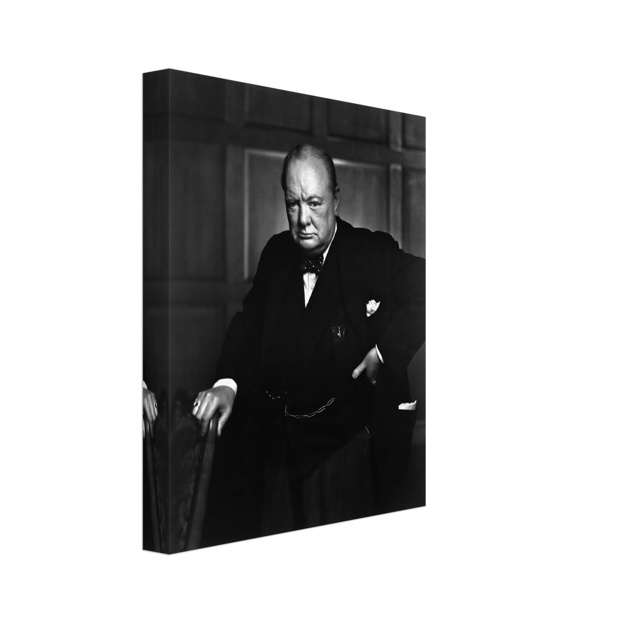 Winston Churchill Portrait Photo Canvas, Famous Photo Canvas Print From 1941, Vintage Wall Art - WallArtPrints4U