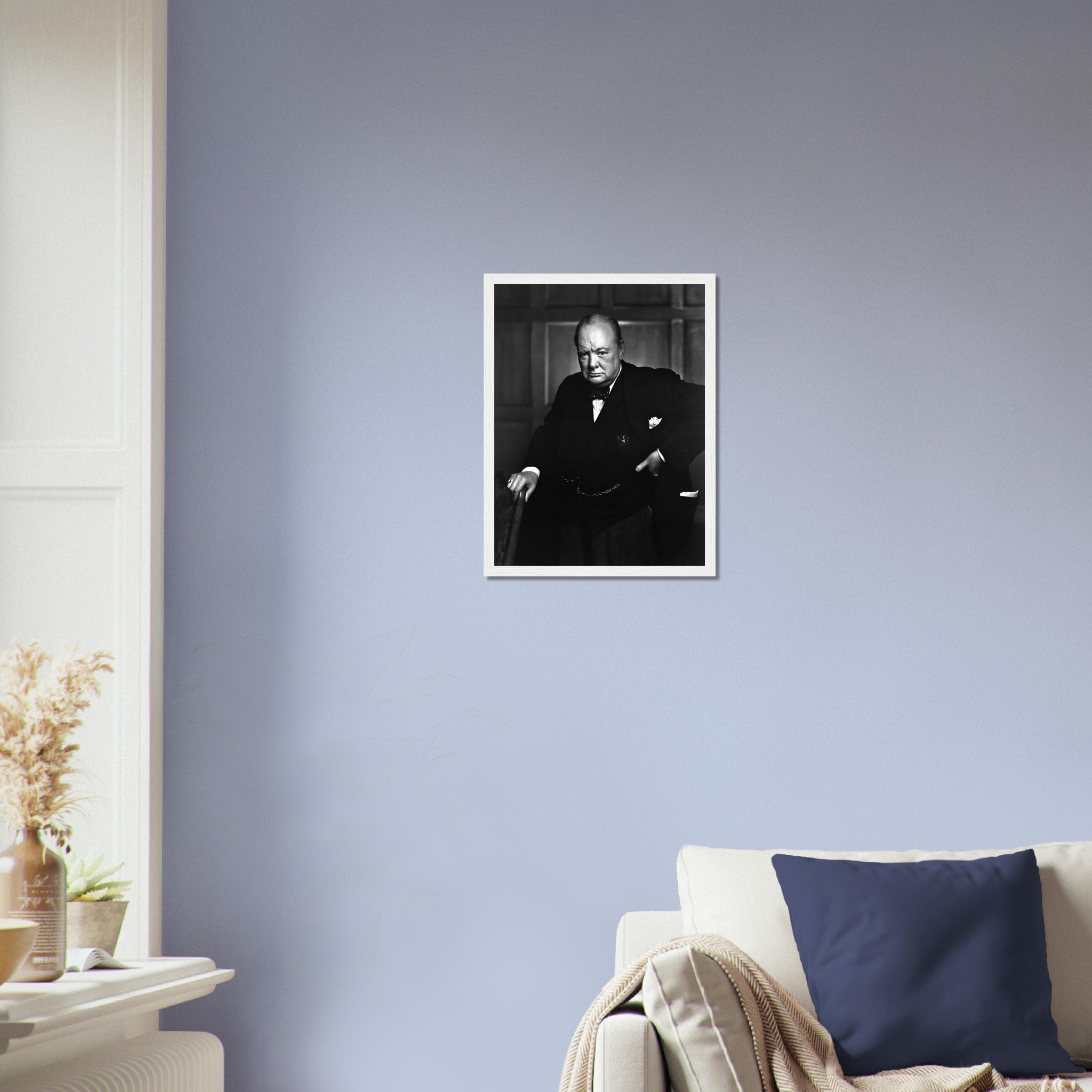Winston Churchill Portrait Photo Framed, Famous Photo Framed Print From 1941, Vintage Wall Art - WallArtPrints4U