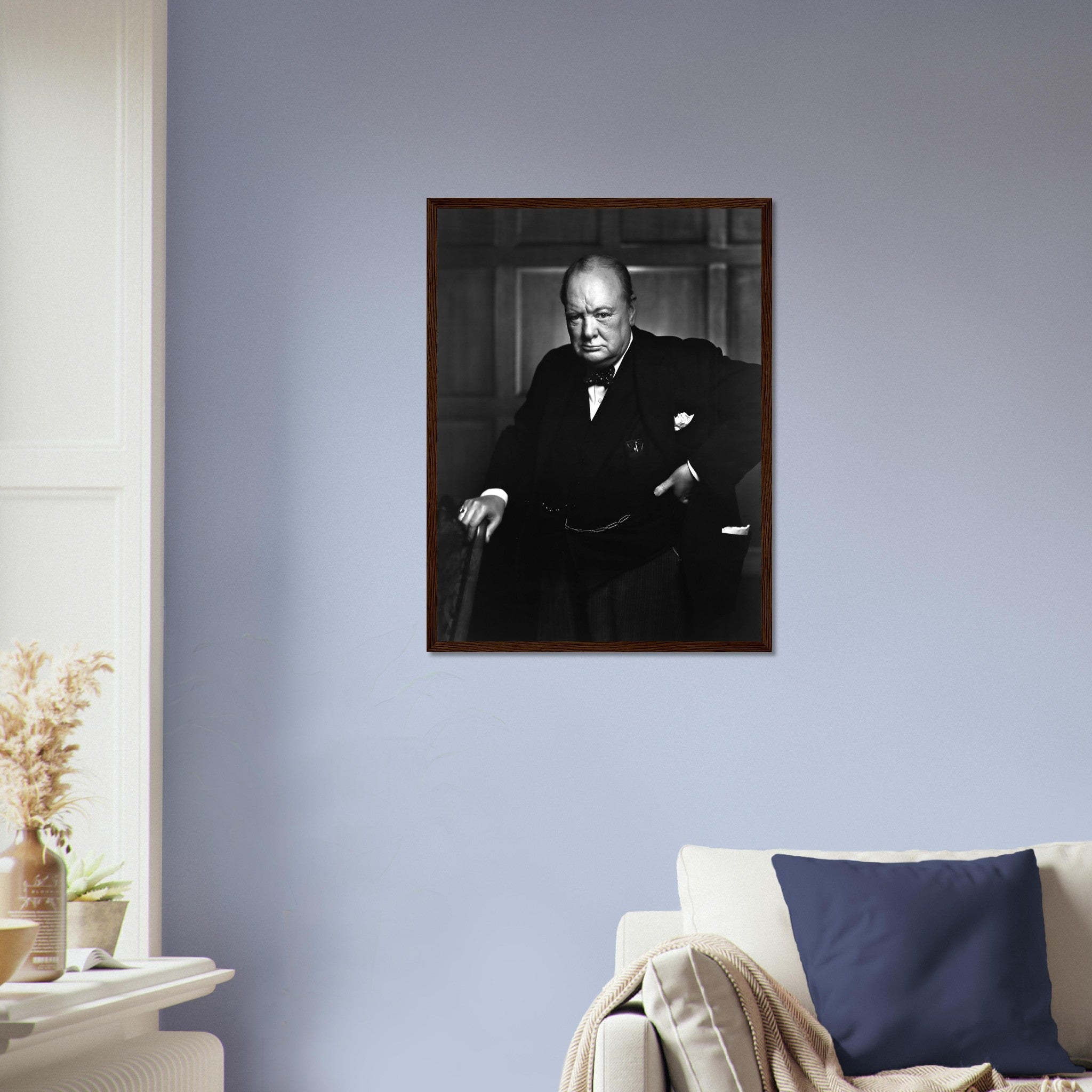 Winston Churchill Portrait Photo Framed, Famous Photo Framed Print From 1941, Vintage Wall Art - WallArtPrints4U