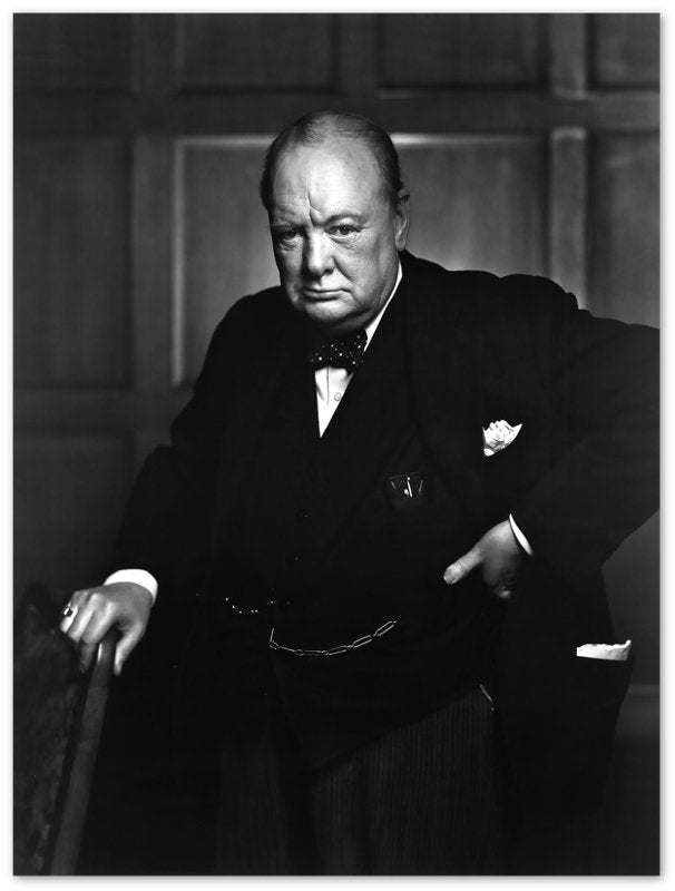 Winston Churchill Portrait Photo Poster, Famous Photo Print From 1941, Vintage Wall Art - WallArtPrints4U