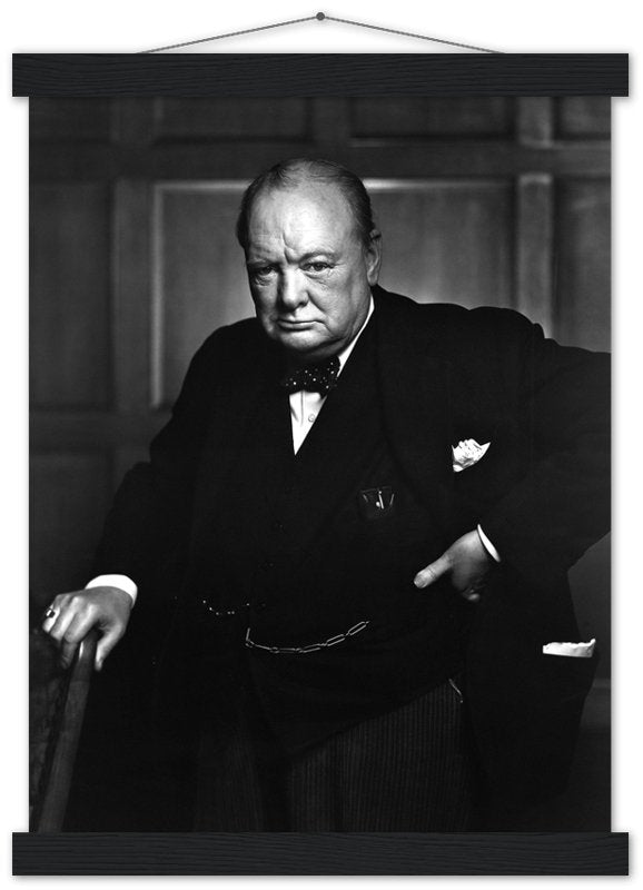 Winston Churchill Portrait Photo Poster, Famous Photo Print From 1941, Vintage Wall Art - WallArtPrints4U