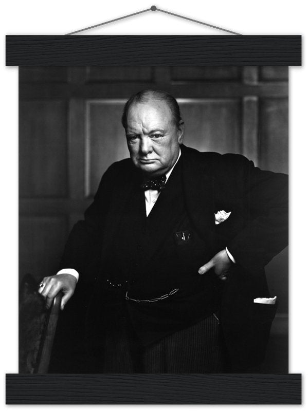 Winston Churchill Portrait Photo Poster, Famous Photo Print From 1941, Vintage Wall Art - WallArtPrints4U