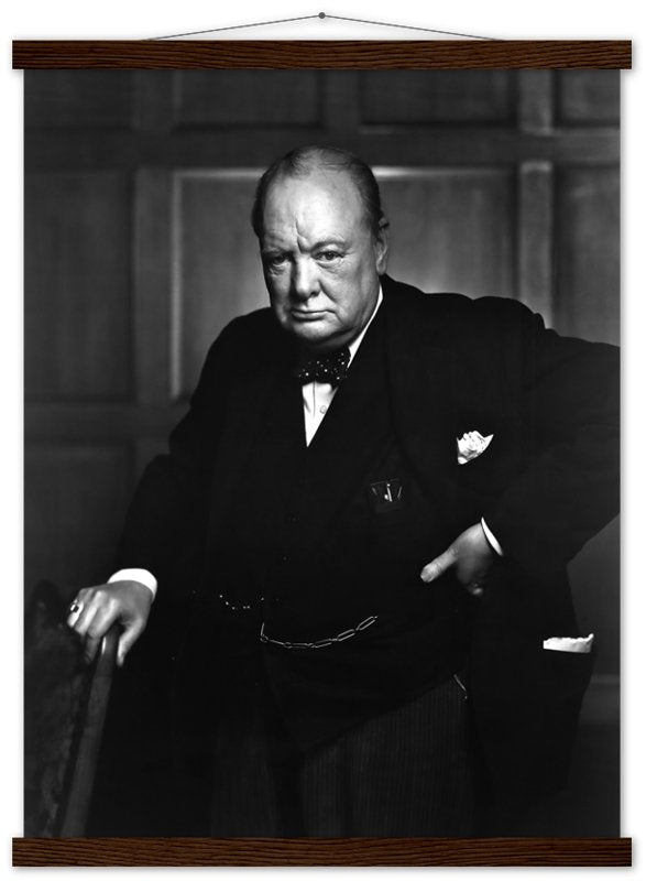 Winston Churchill Portrait Photo Poster, Famous Photo Print From 1941, Vintage Wall Art - WallArtPrints4U