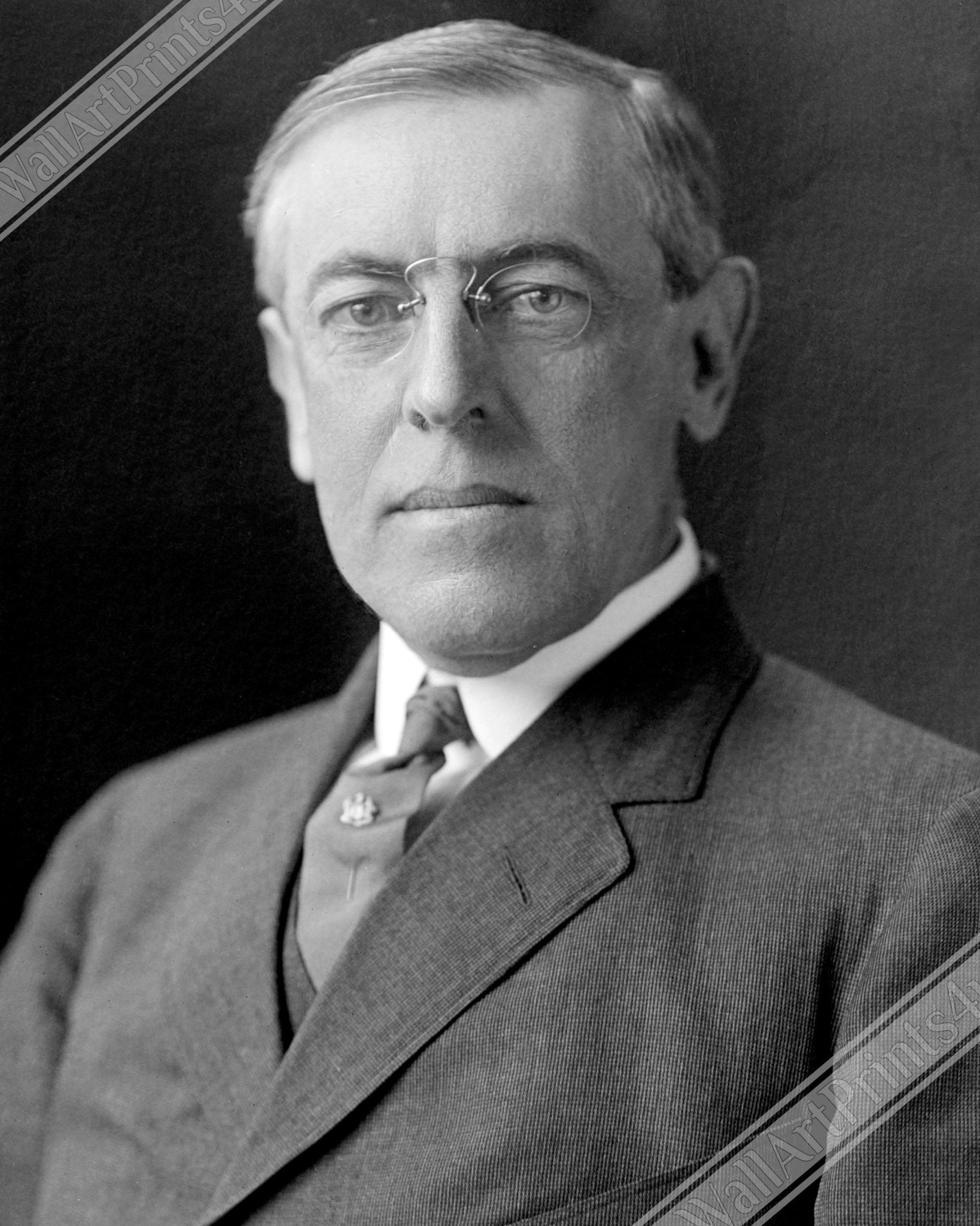 Woodrow Wilson Framed, 28th President Of These United States, Vintage Photo Portrait - Woodrow Wilson Framed Print UK, EU USA Domestic Shipping - WallArtPrints4U