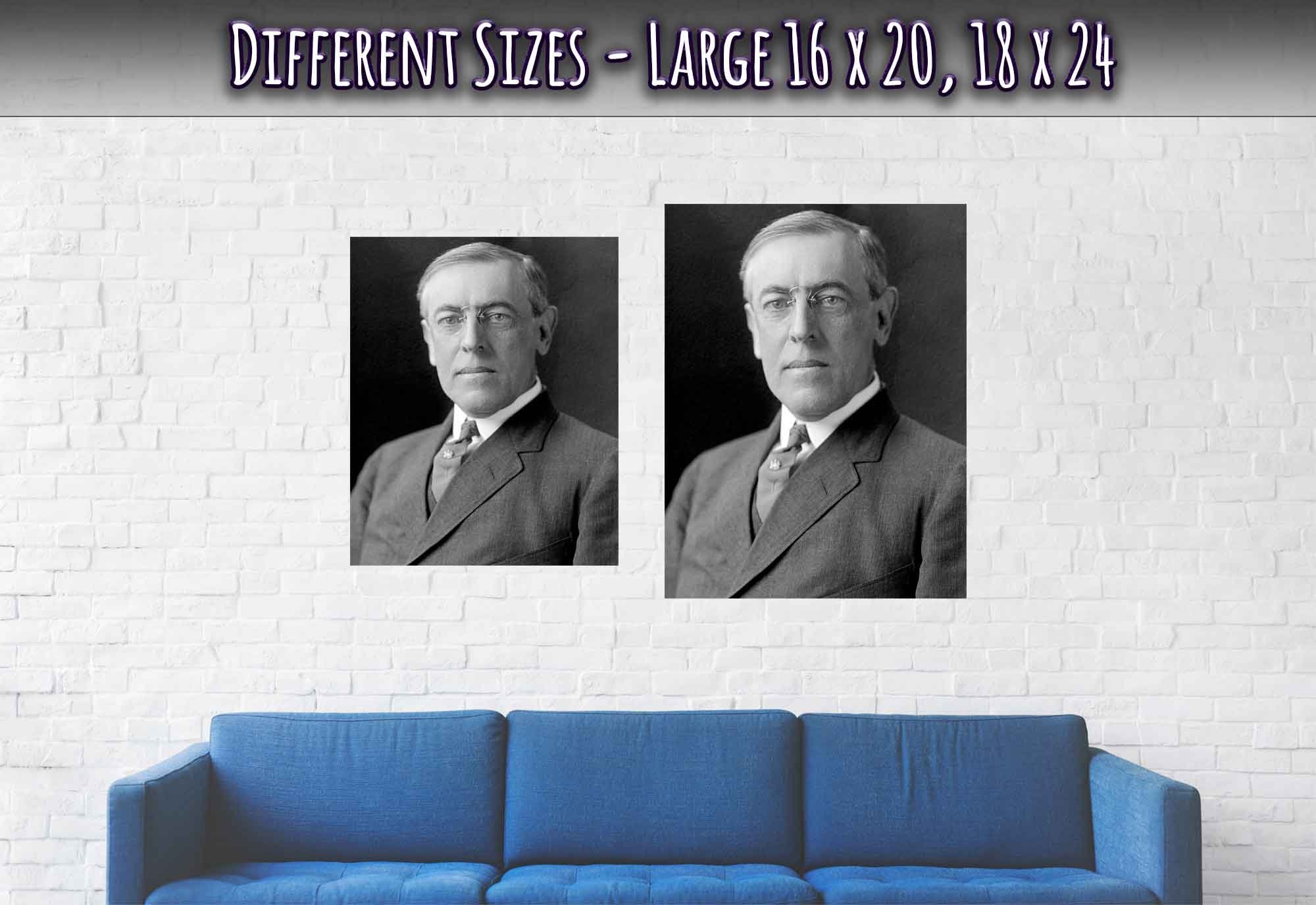 Woodrow Wilson Poster, 28th President Of These United States, Vintage Photo Portrait - Woodrow Wilson Print - WallArtPrints4U