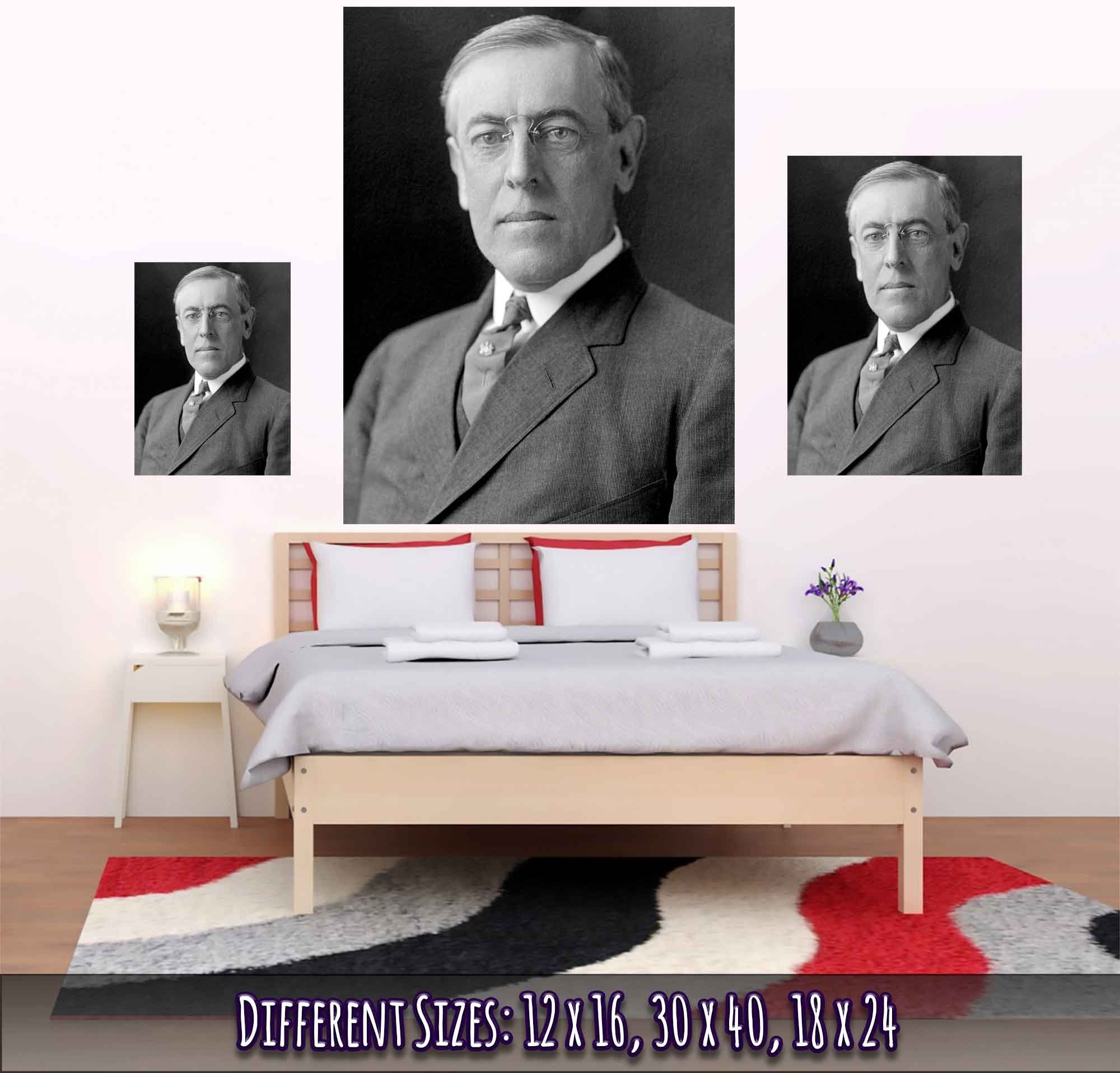 Woodrow Wilson Poster, 28th President Of These United States, Vintage Photo Portrait - Woodrow Wilson Print - WallArtPrints4U