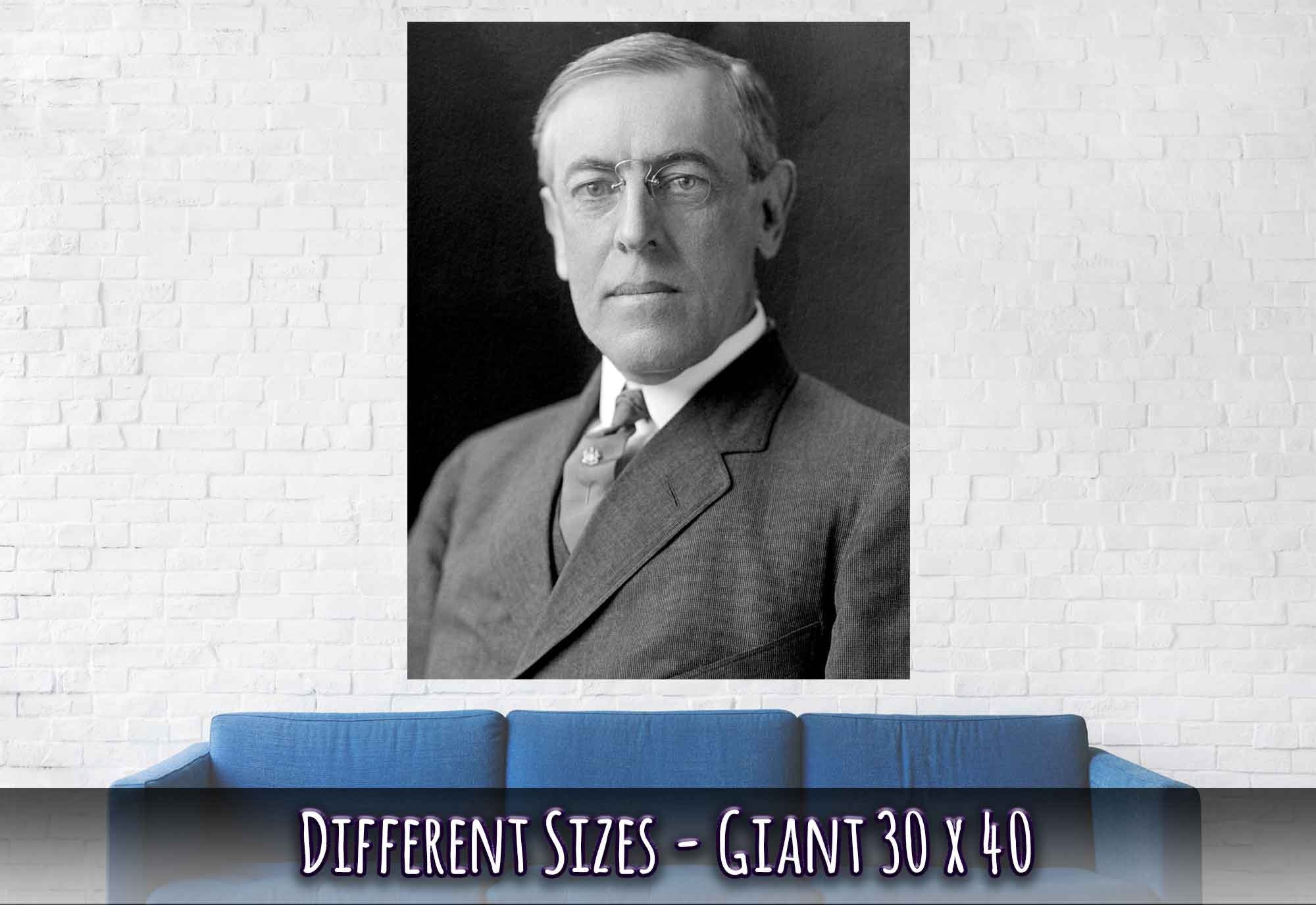 Woodrow Wilson Poster, 28th President Of These United States, Vintage Photo Portrait - Woodrow Wilson Print - WallArtPrints4U