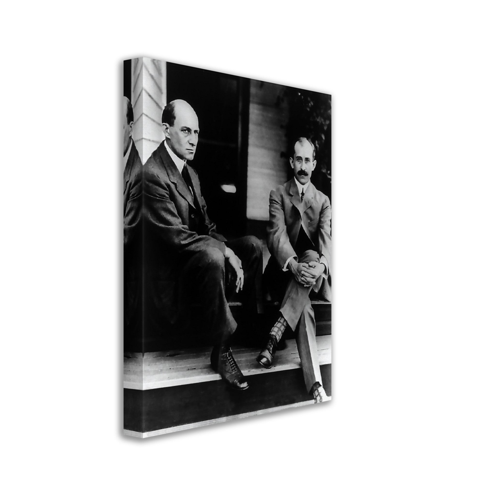 Wright Brothers Canvas, American Aviator Pioneers, Vintage Photo Portrait - Wright Brothers Canvas Print - WallArtPrints4U